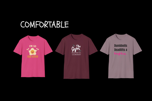 Are printed gym t-shirts comfortable for intense workouts?