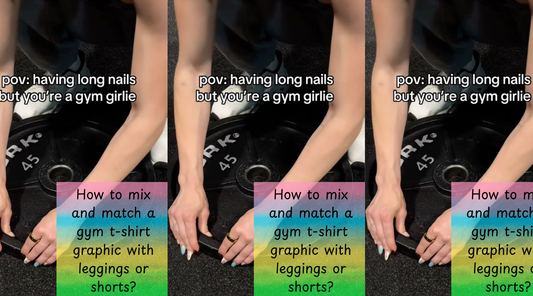 How to mix and match a gym t-shirt graphic with leggings or shorts?