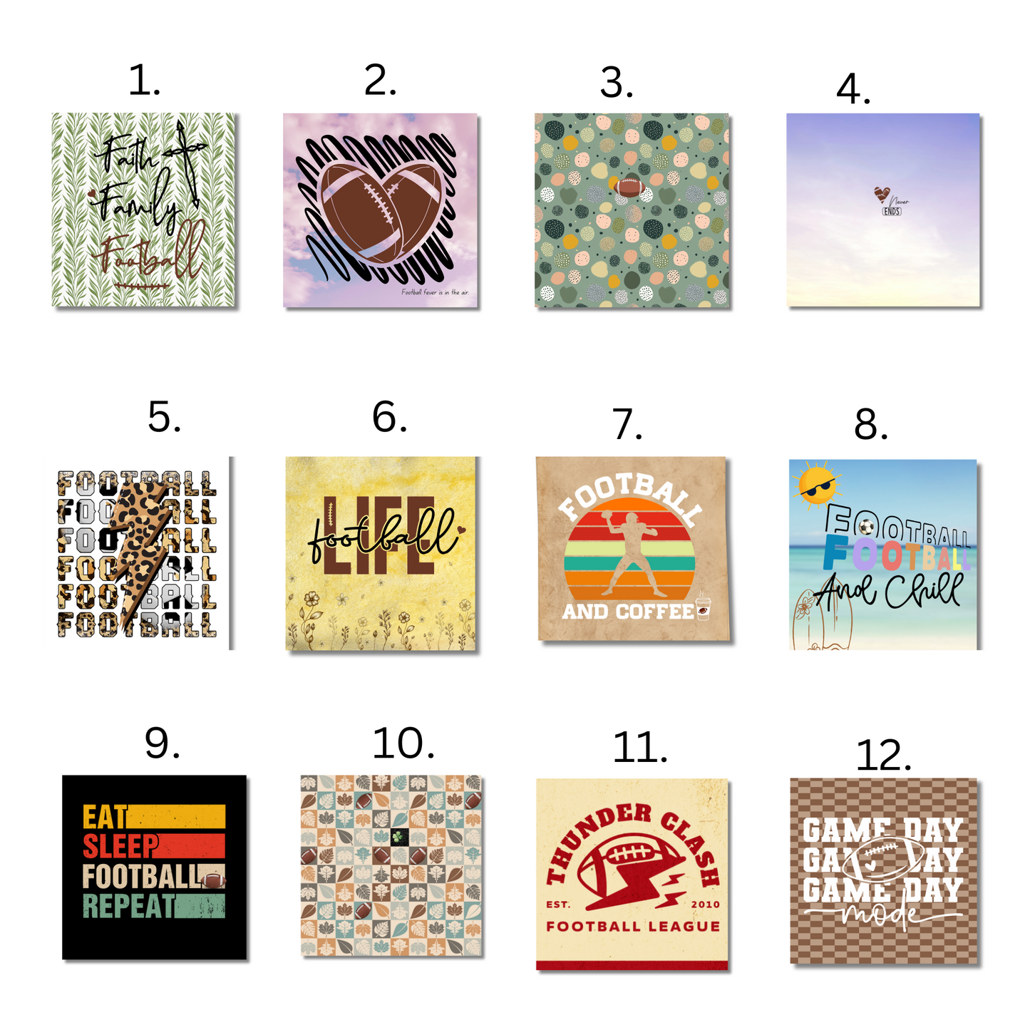 12 Great Wall- Football (Set of 2, 4, 12)
