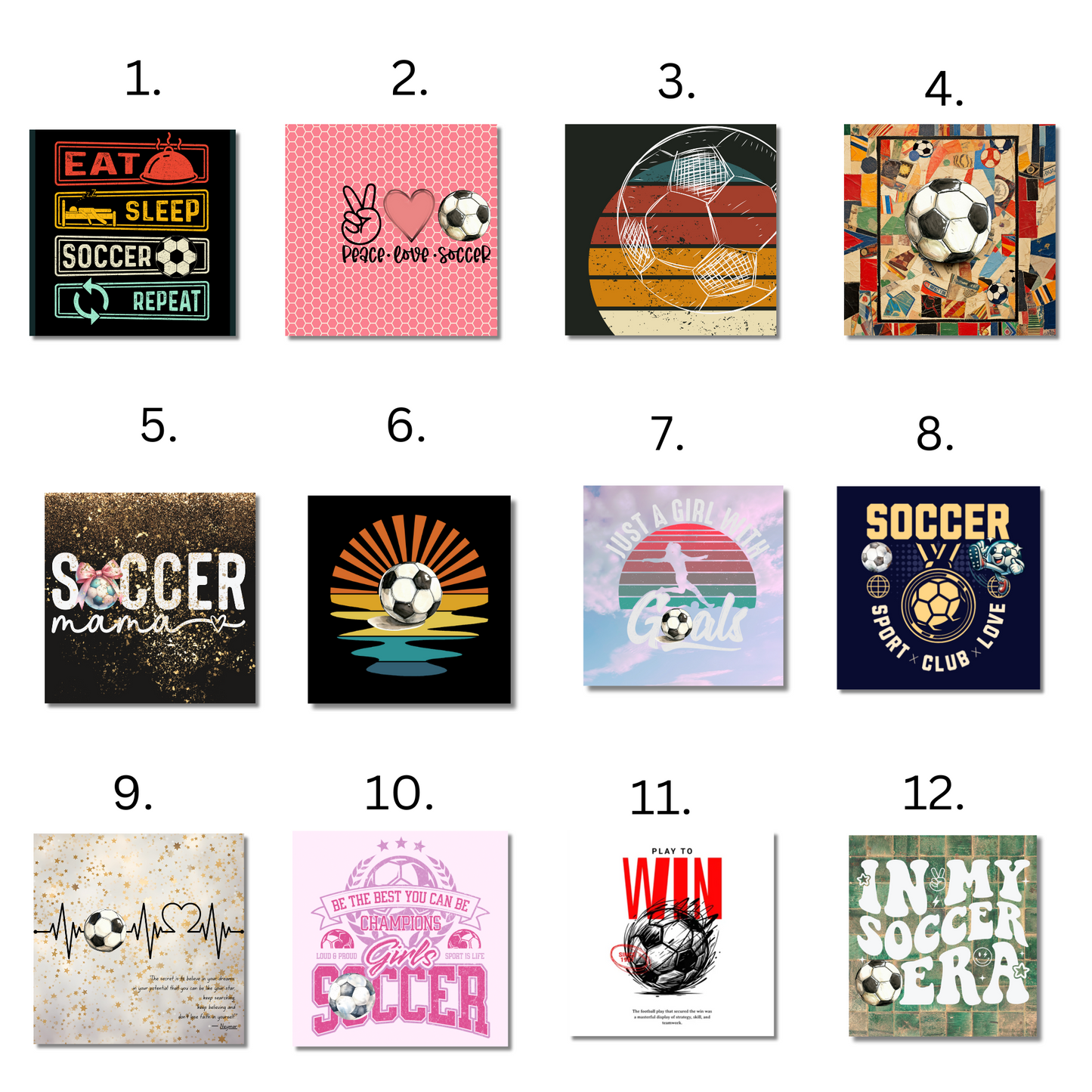 12 Great Wall- Soccer (Set of 2, 4, 12)