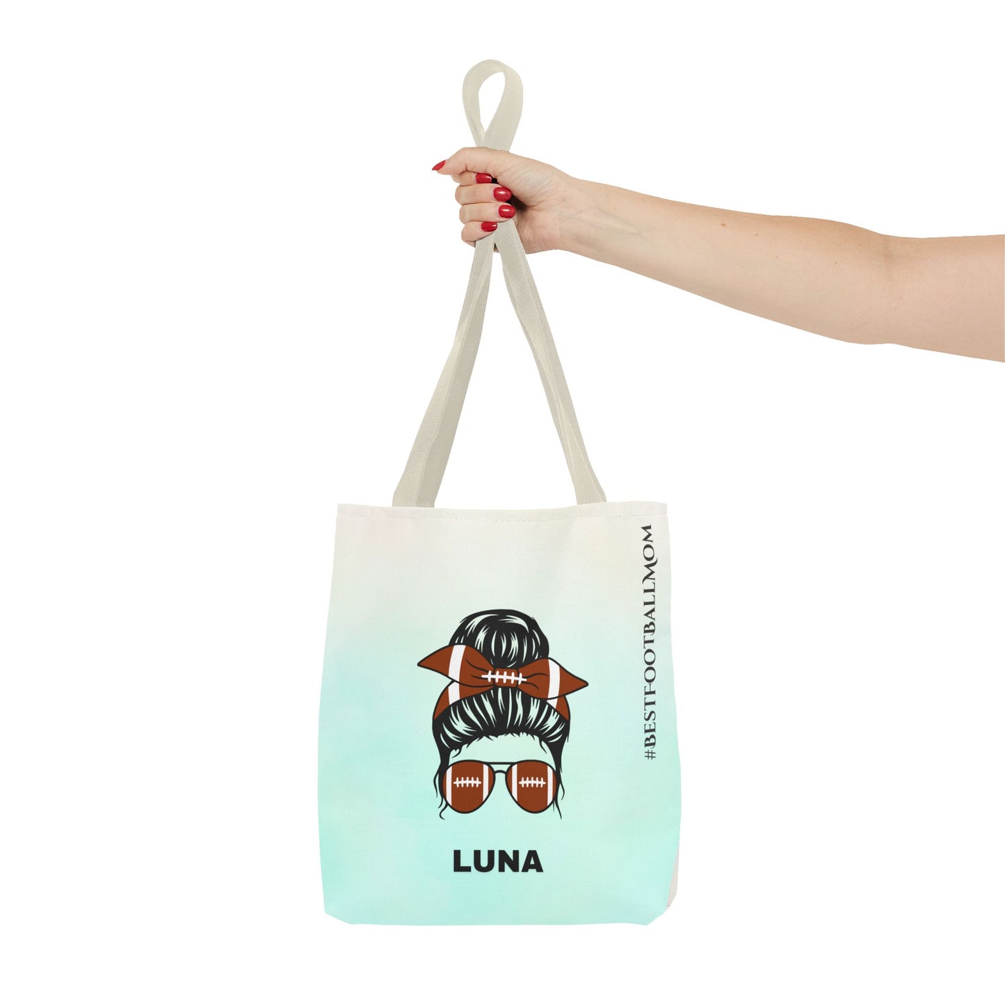Personalized Funny Best Football Mom Tote Bag
