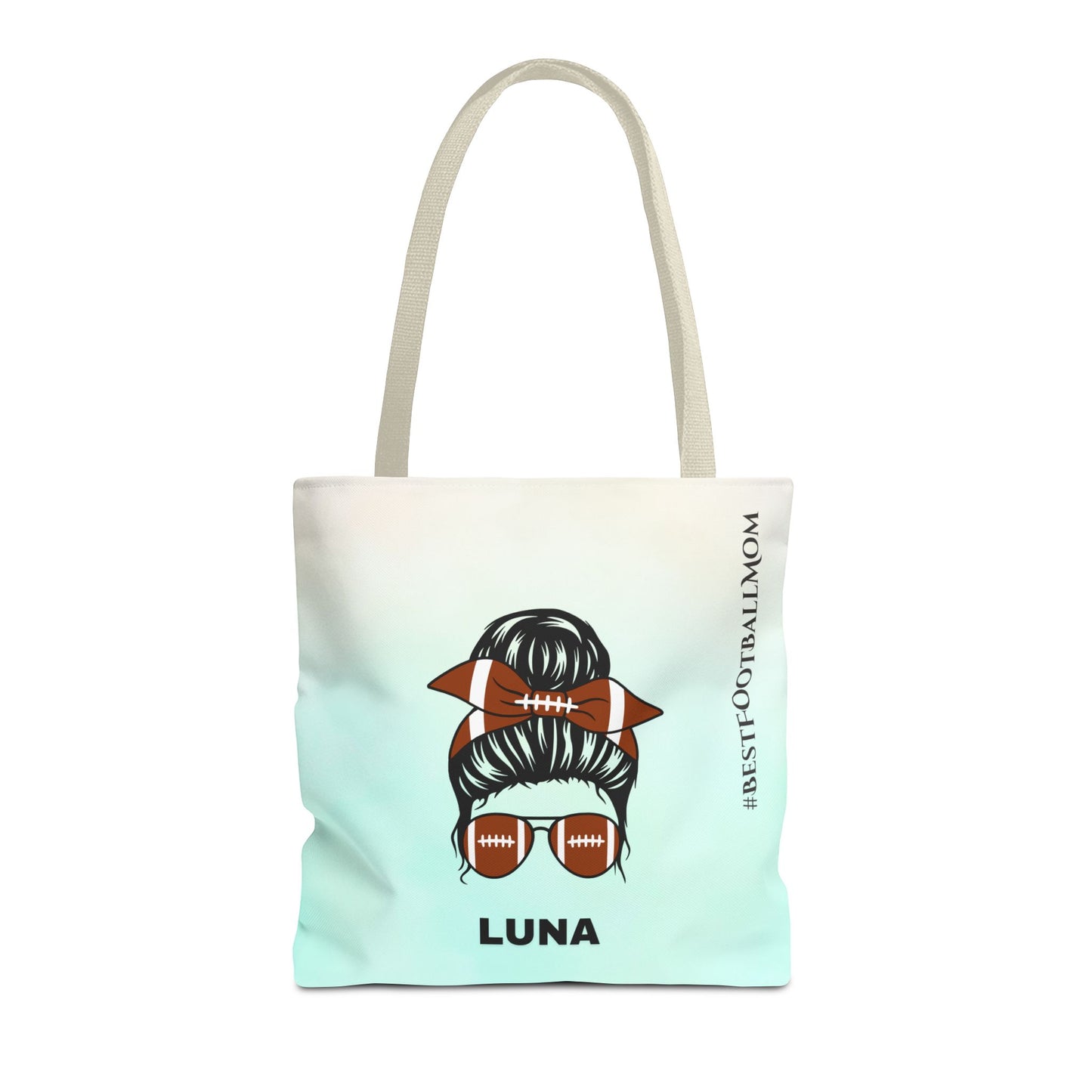 Personalized Funny Best Football Mom Tote Bag