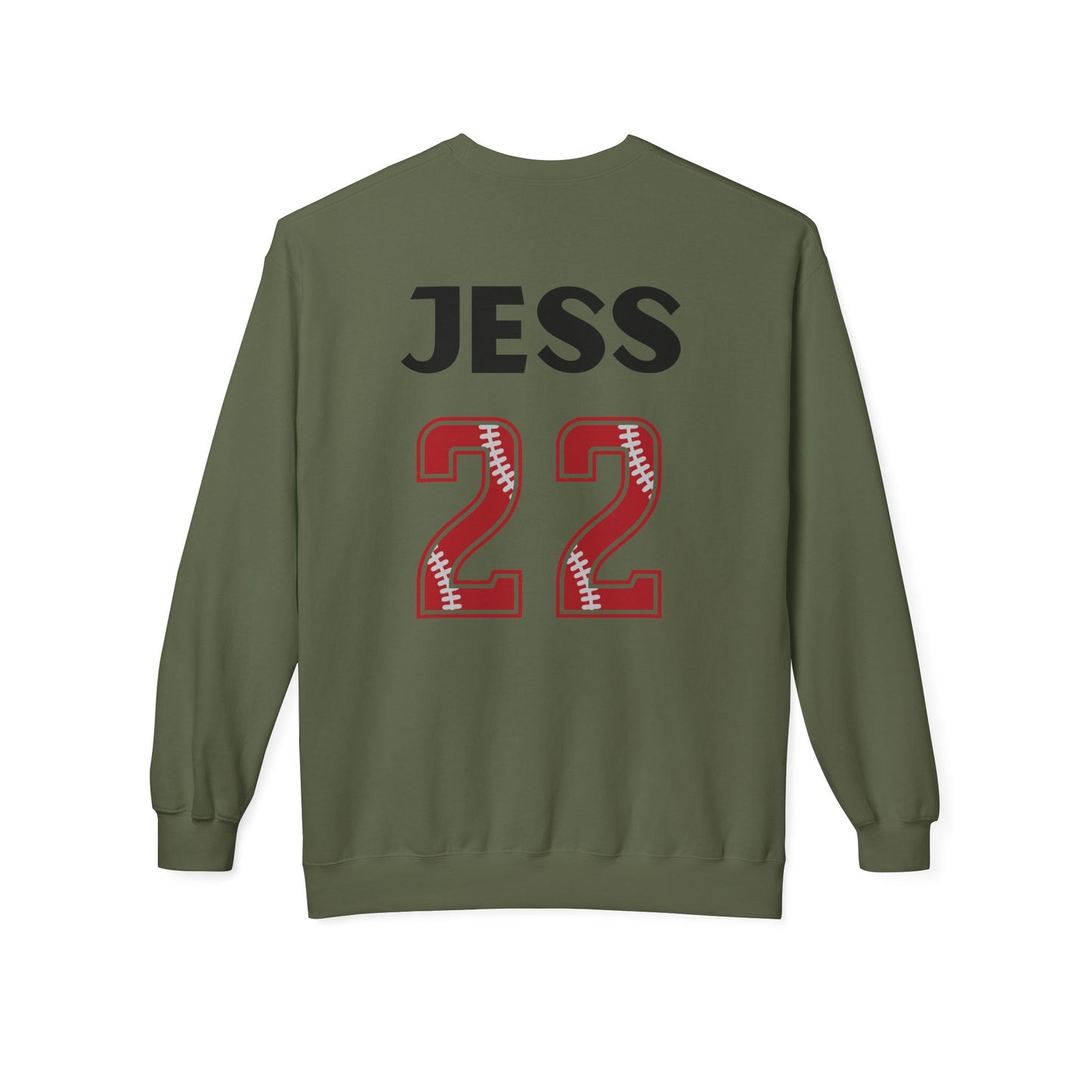 Personlised Name and Number Baseball Ribbon Sweatshirt
