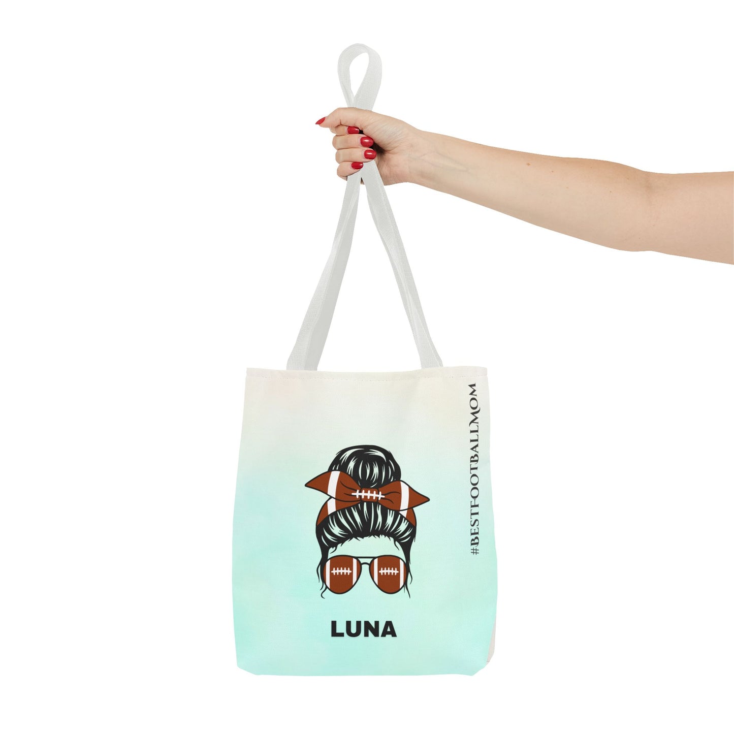 Personalized Funny Best Football Mom Tote Bag