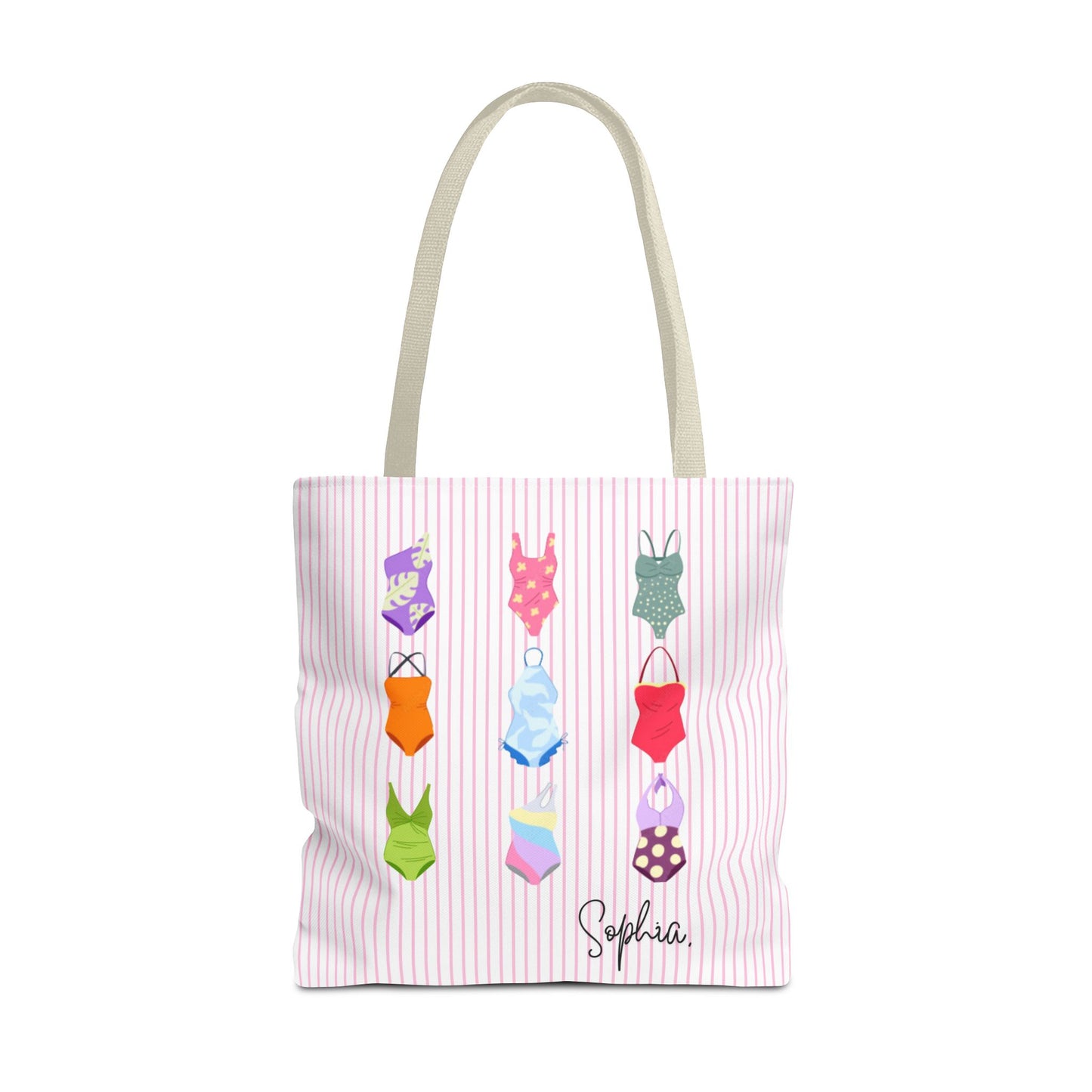 Personalised Name Retro Swimming Swimsuits Tote Bag