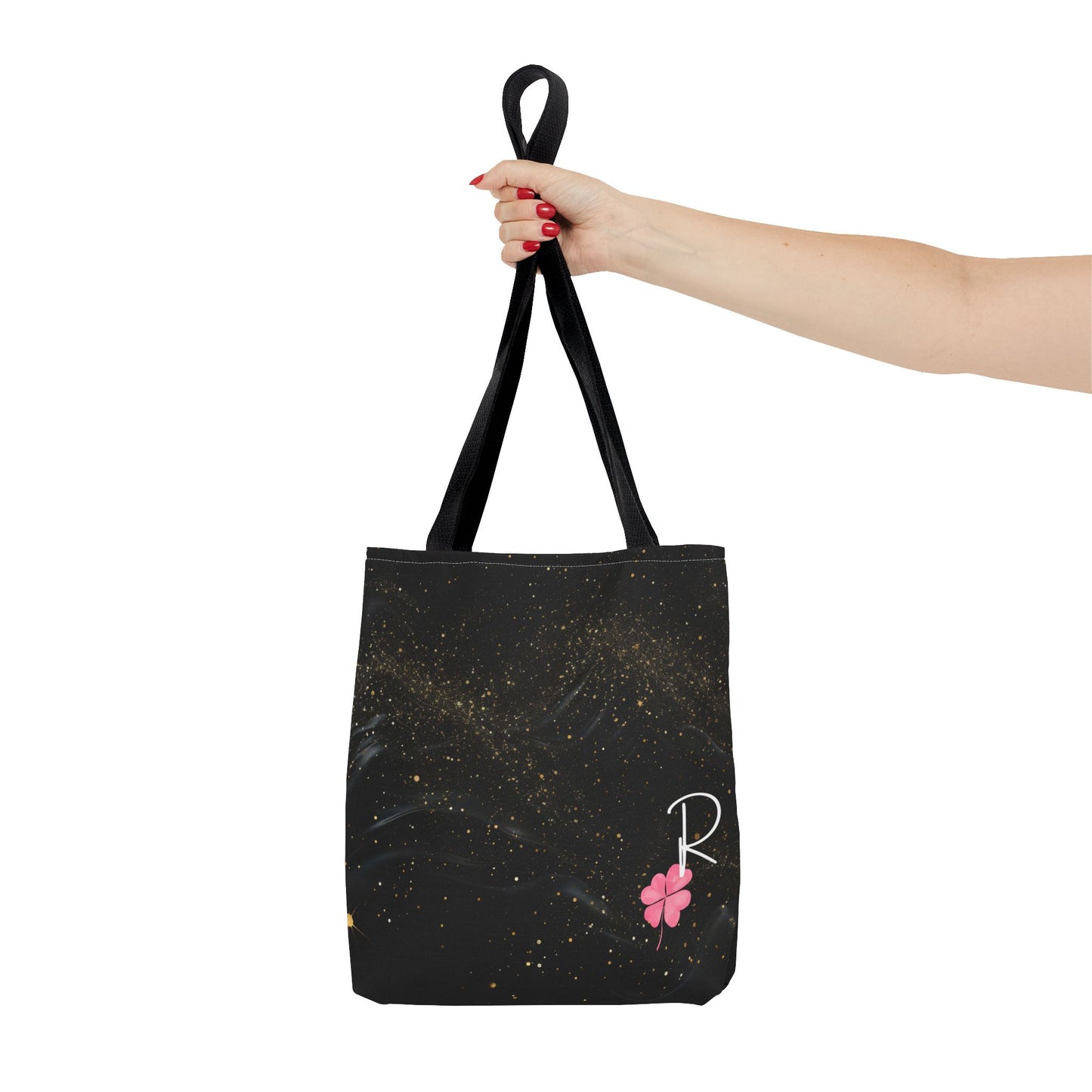 Custom Initial Clover Tote Bag
