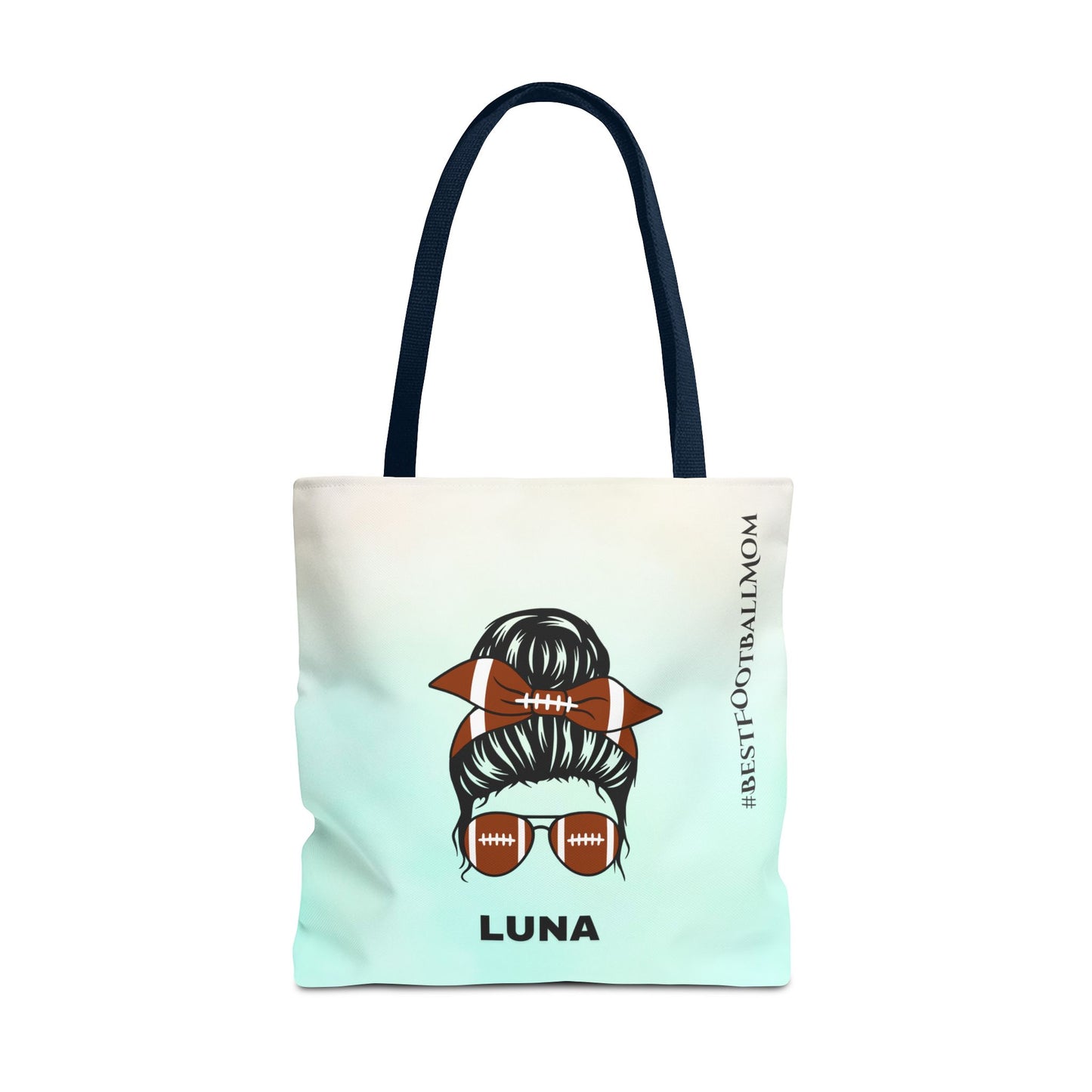 Personalized Funny Best Football Mom Tote Bag