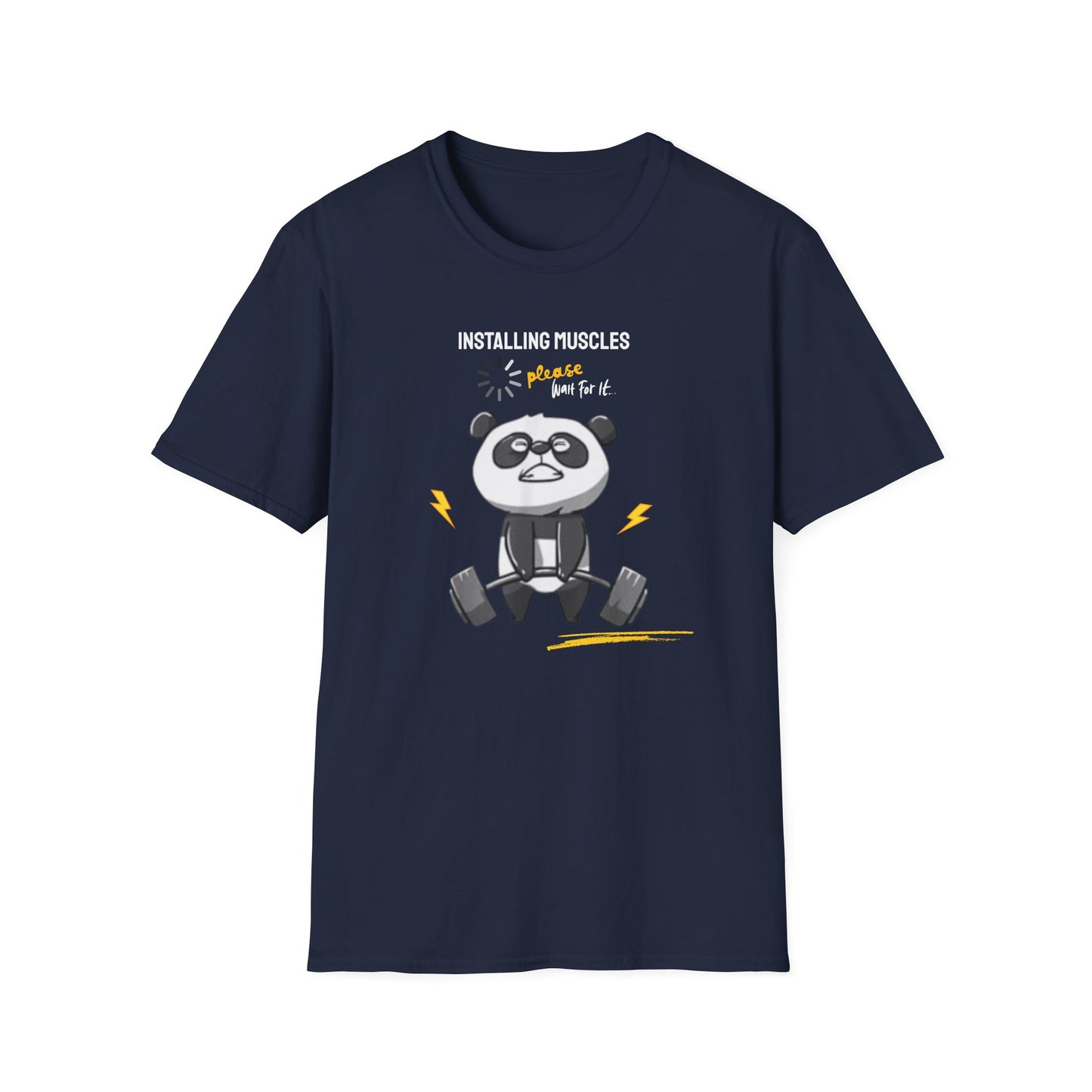 Panda Installing Muscles Memes T-Shirt