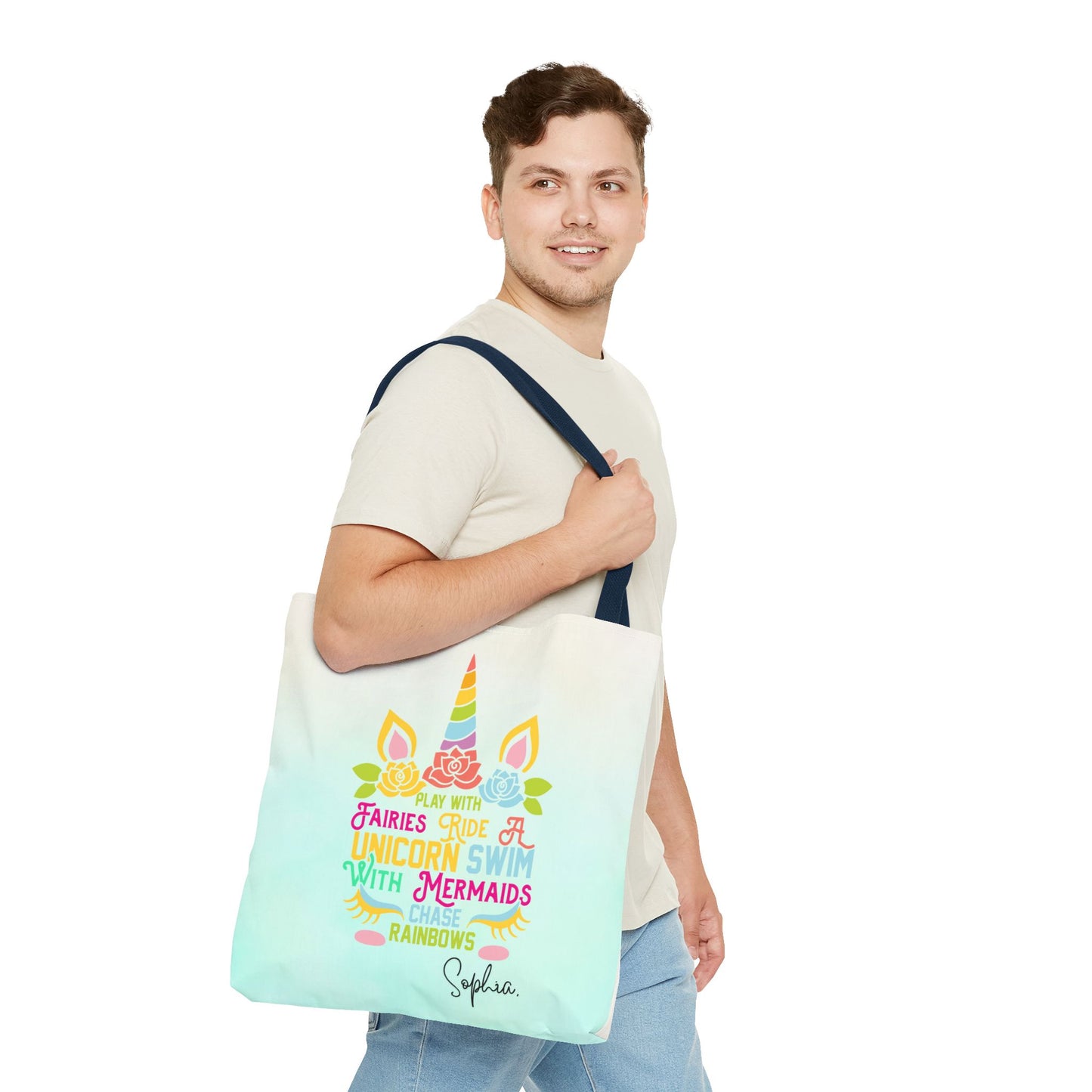 Unicorn Swimming Tote Bag