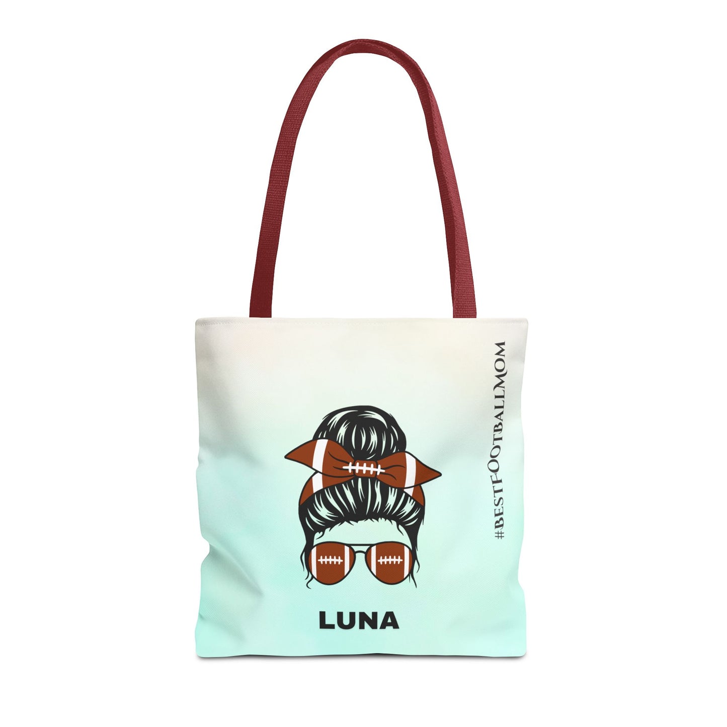 Personalized Funny Best Football Mom Tote Bag