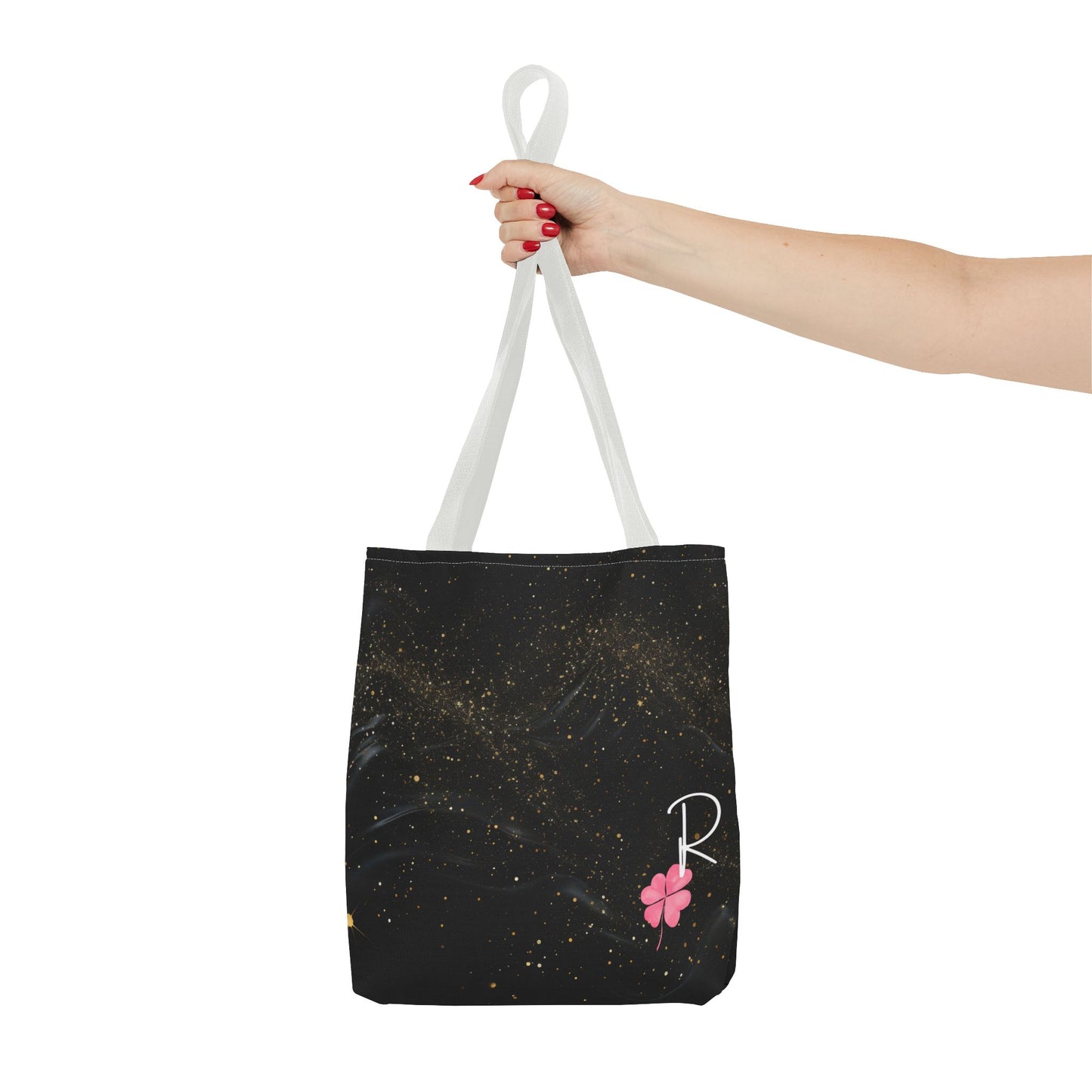 Custom Initial Clover Tote Bag