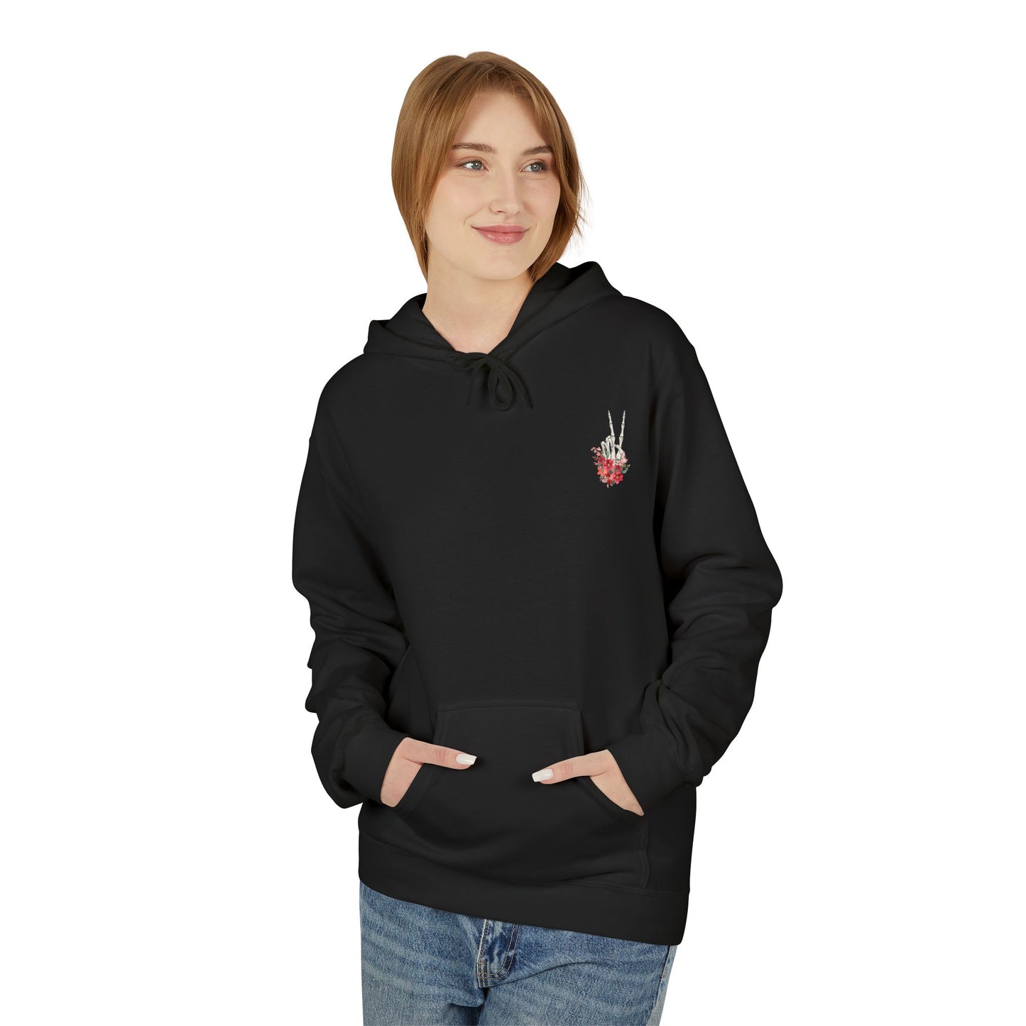 Flowered Skull Fitness Hoodie