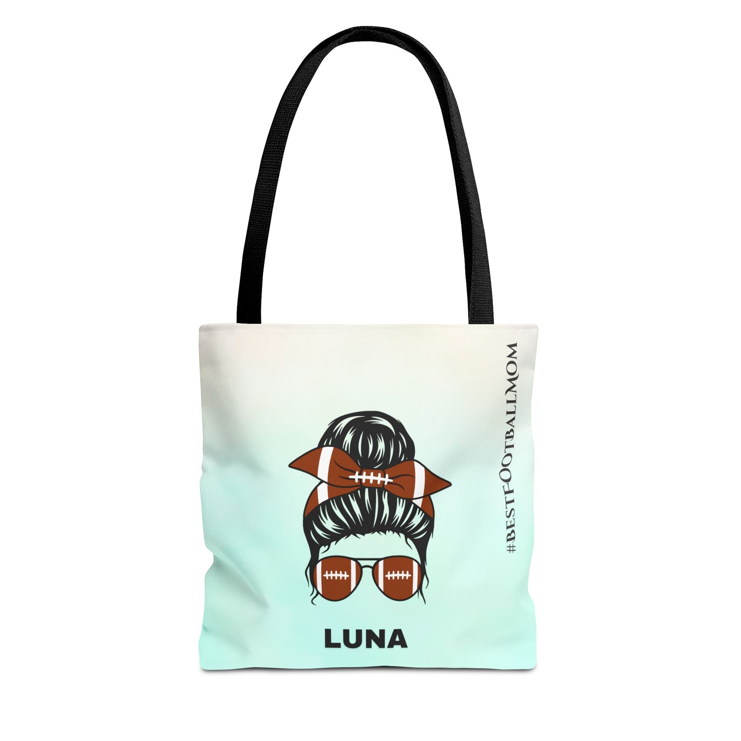 Personalized Funny Best Football Mom Tote Bag