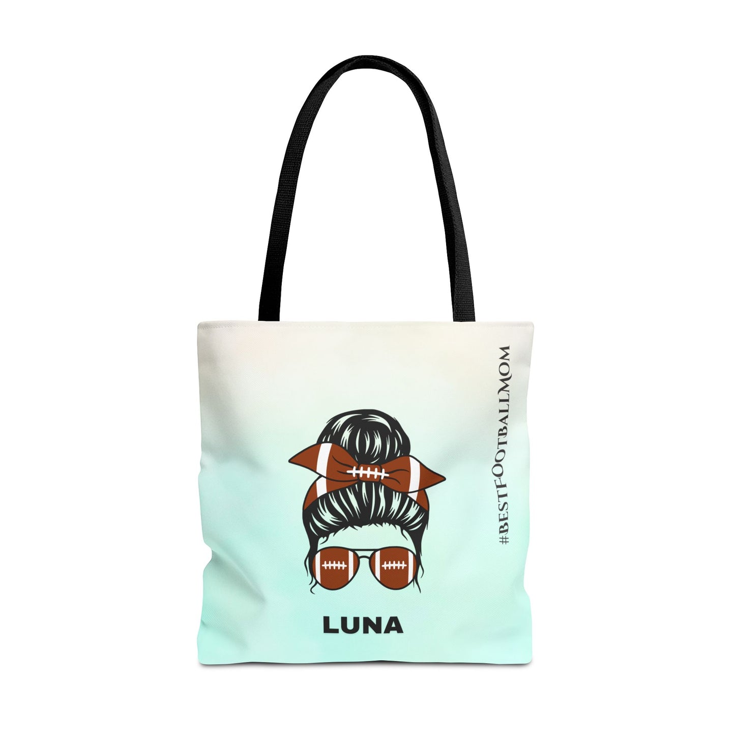 Personalized Funny Best Football Mom Tote Bag