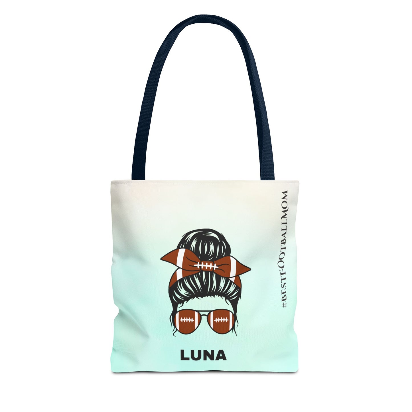 Personalized Funny Best Football Mom Tote Bag