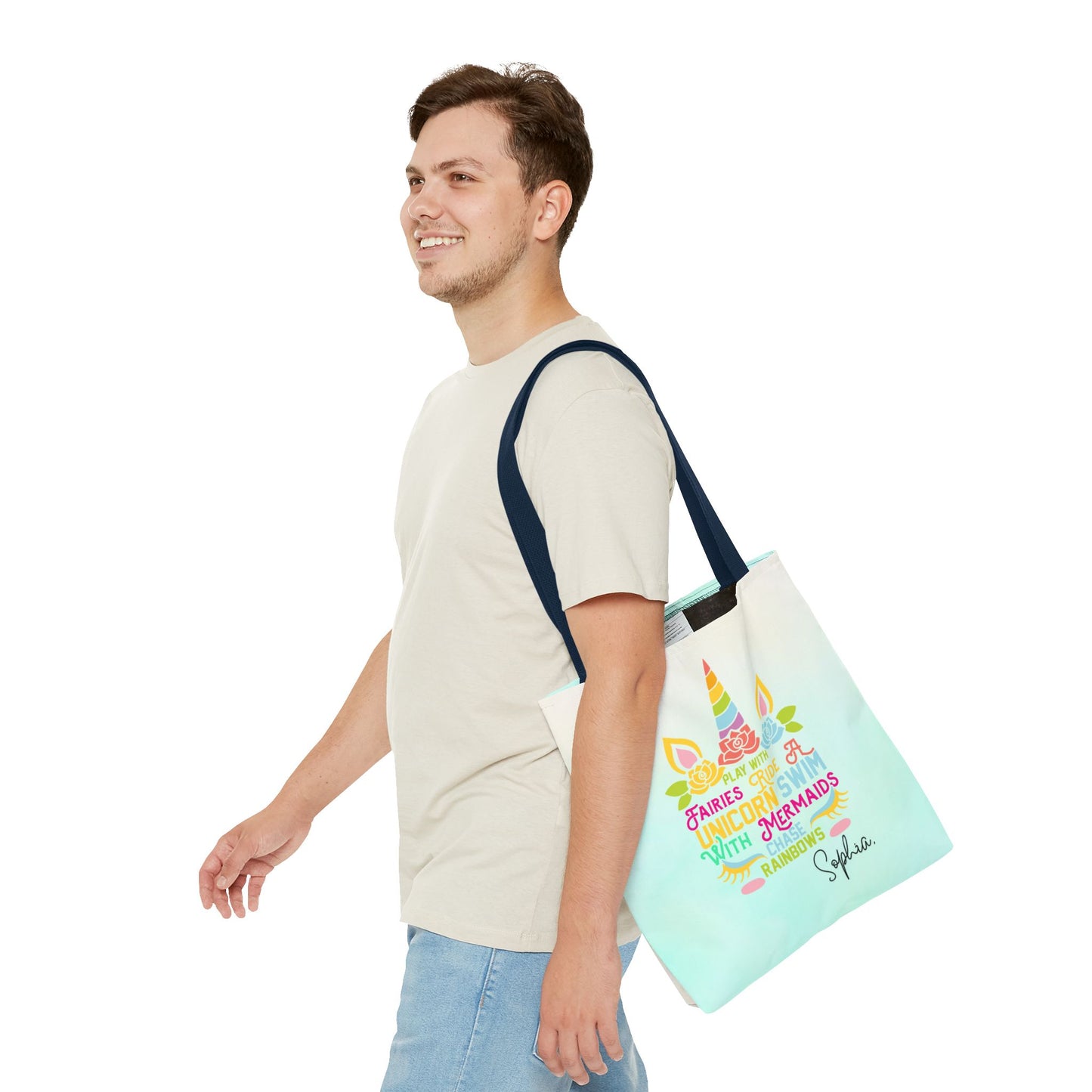 Unicorn Swimming Tote Bag