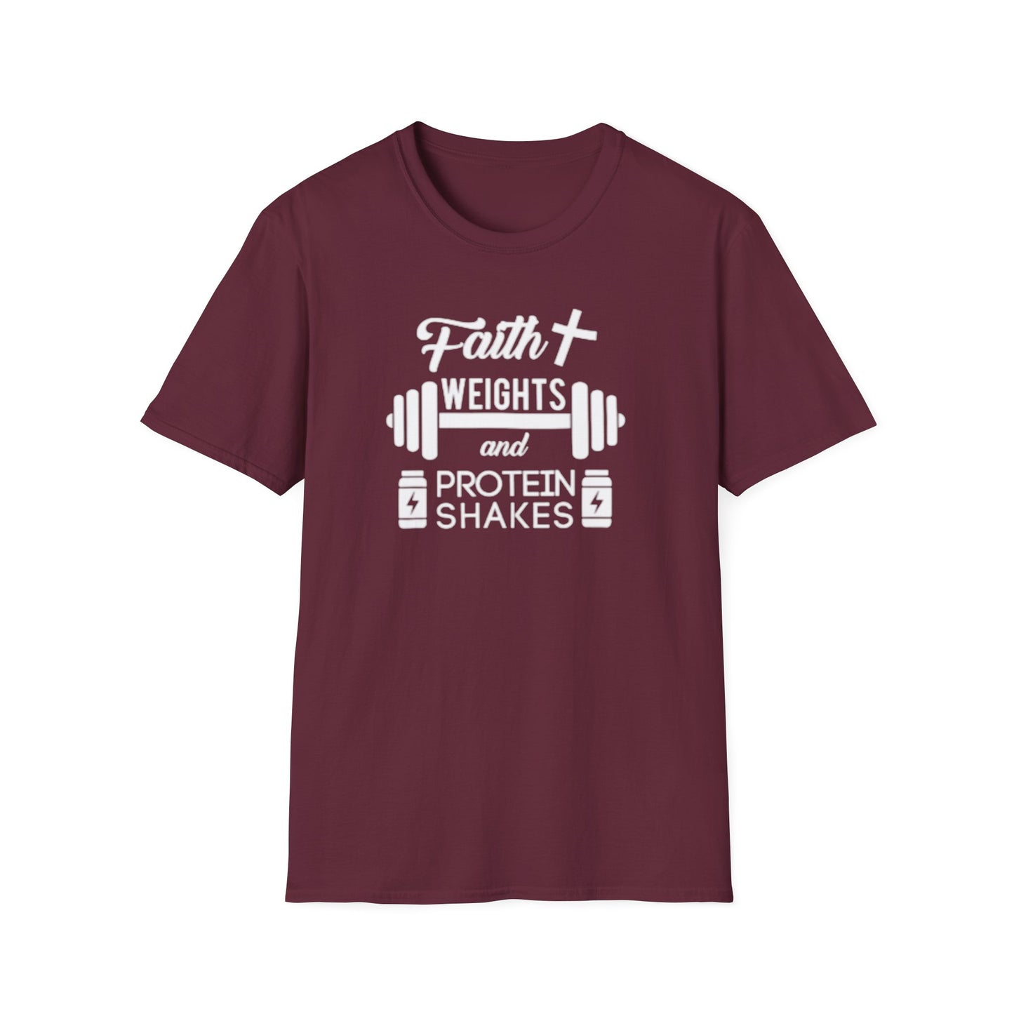 Faith, Weights & Protein Shakes T-Shirt