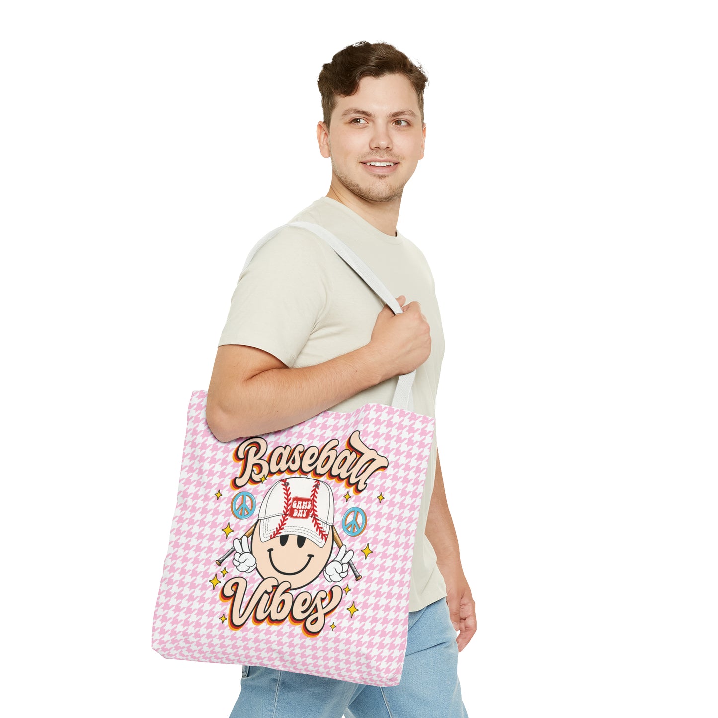 Cute Baseball Vibes Tote Bag