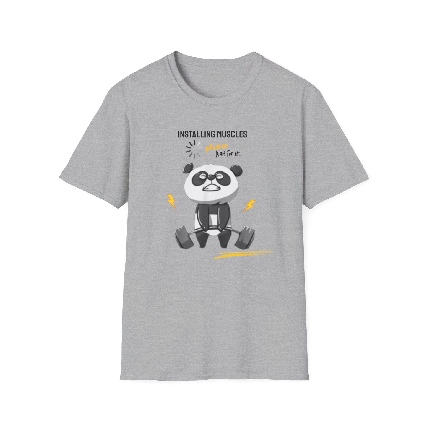 Panda Installing Muscles Memes T-Shirt