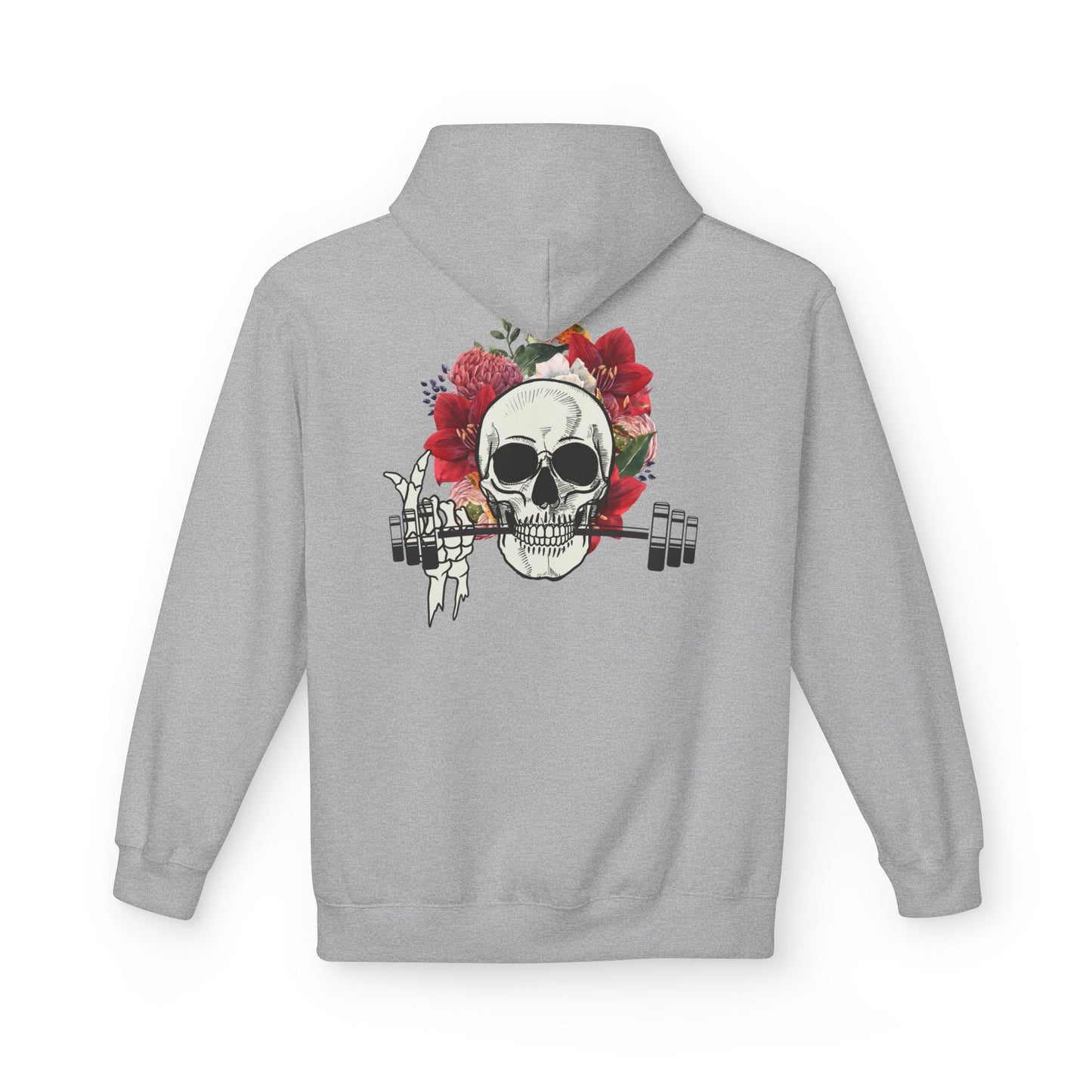 Flowered Skull Fitness Hoodie