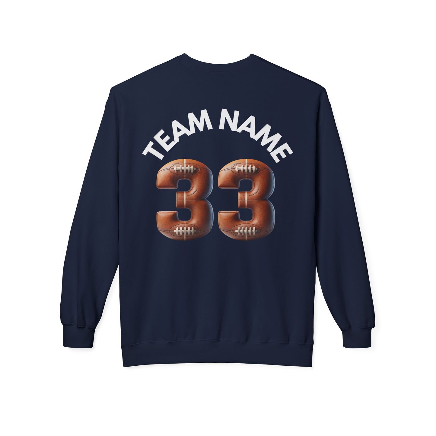 Personlized Name and Team Name on Sweatshirt Football