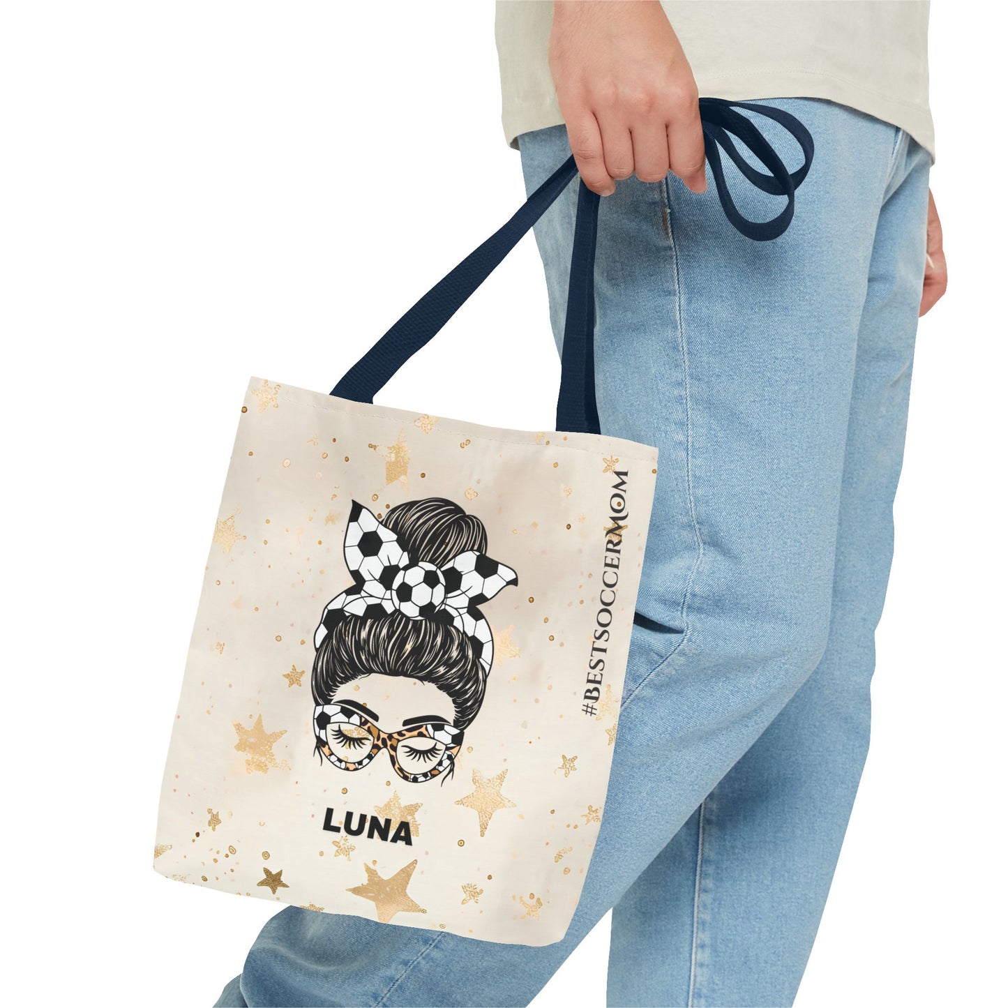 Personalized Funny Best Soccer Mom Tote Bag