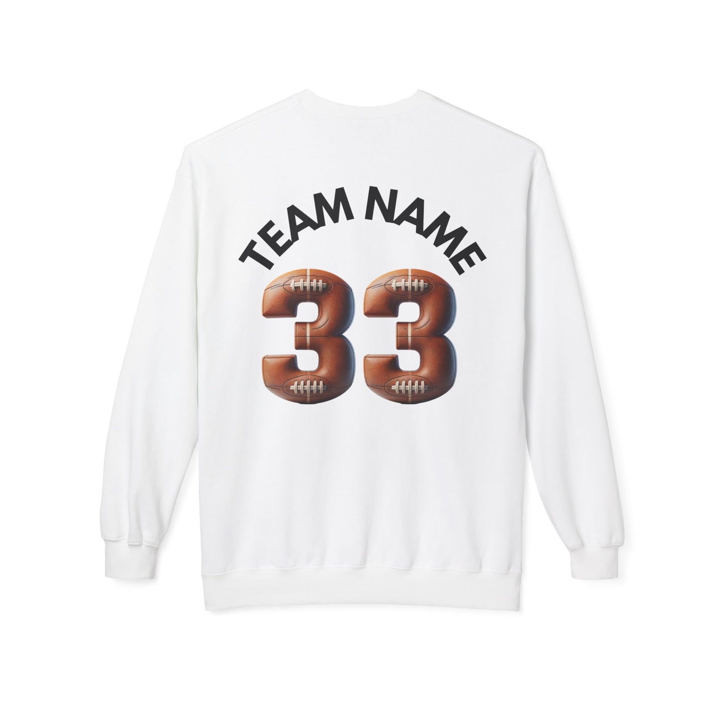 Personlized Name and Team Name on Sweatshirt Football