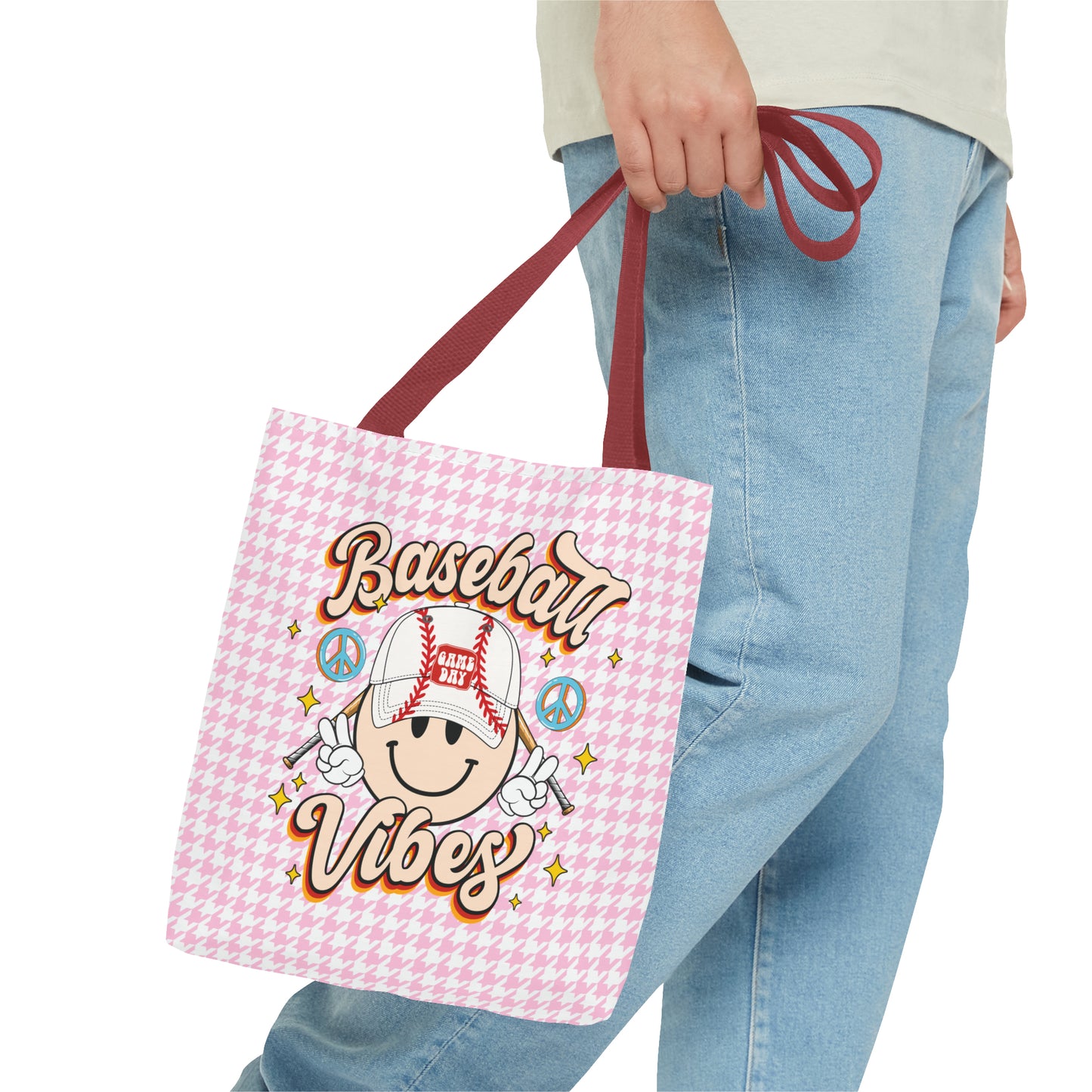 Cute Baseball Vibes Tote Bag