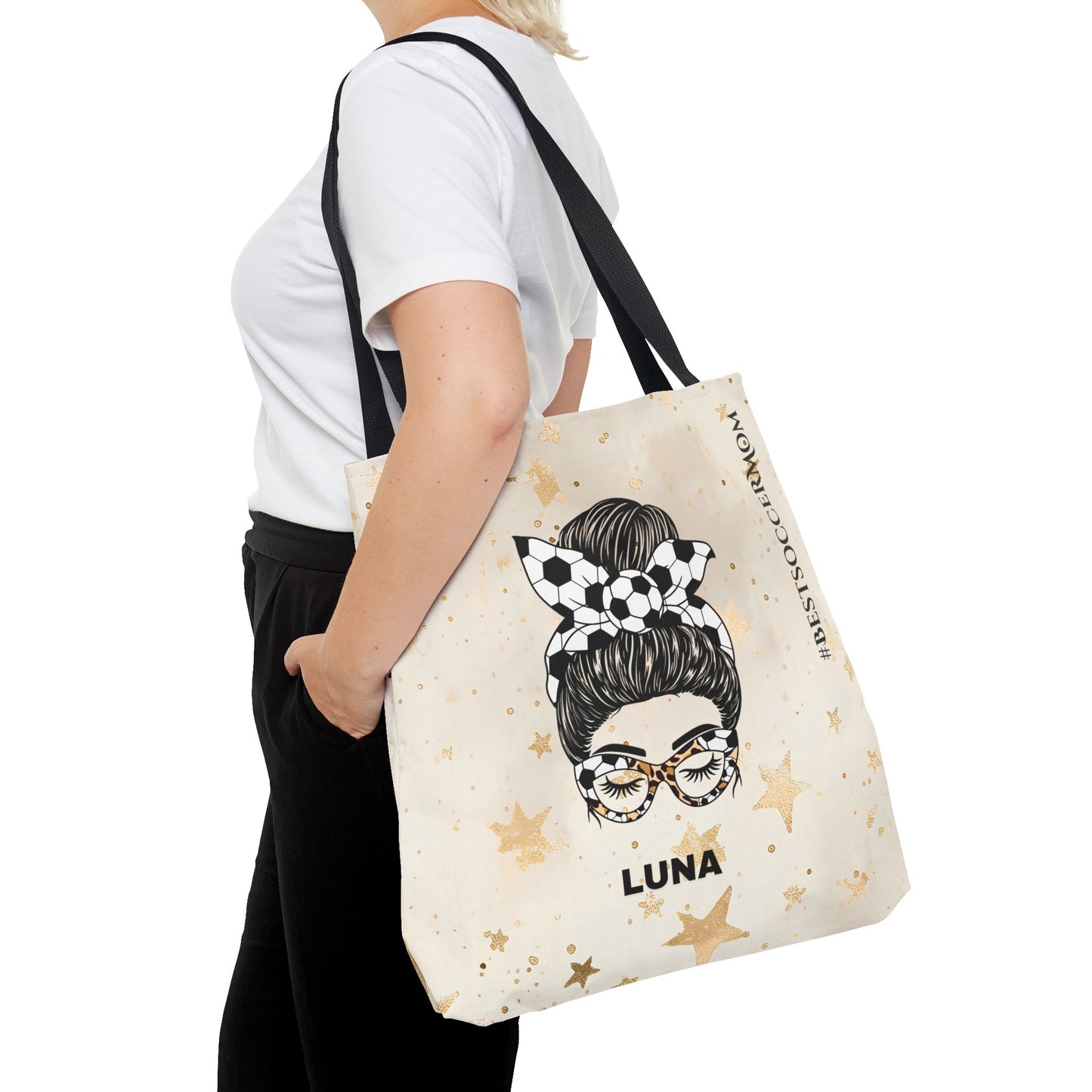 Personalized Funny Best Soccer Mom Tote Bag