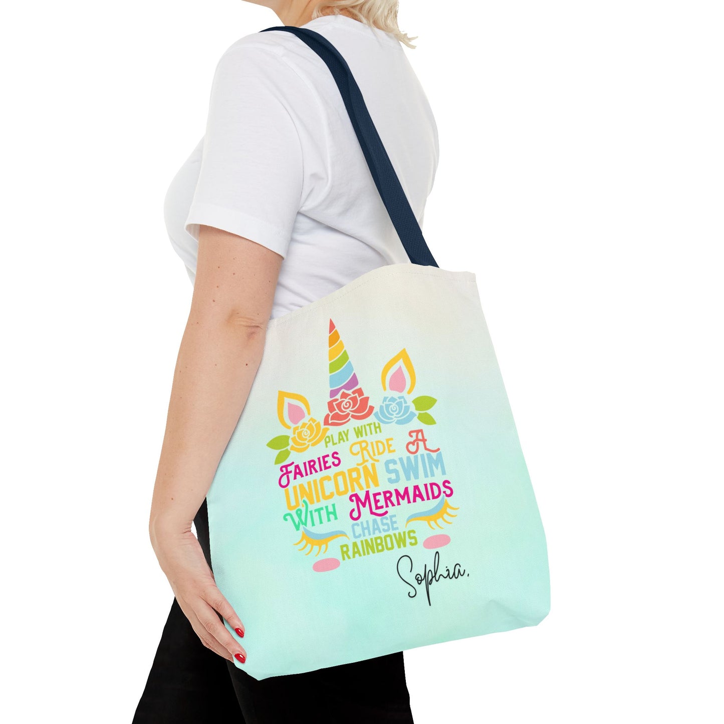 Unicorn Swimming Tote Bag