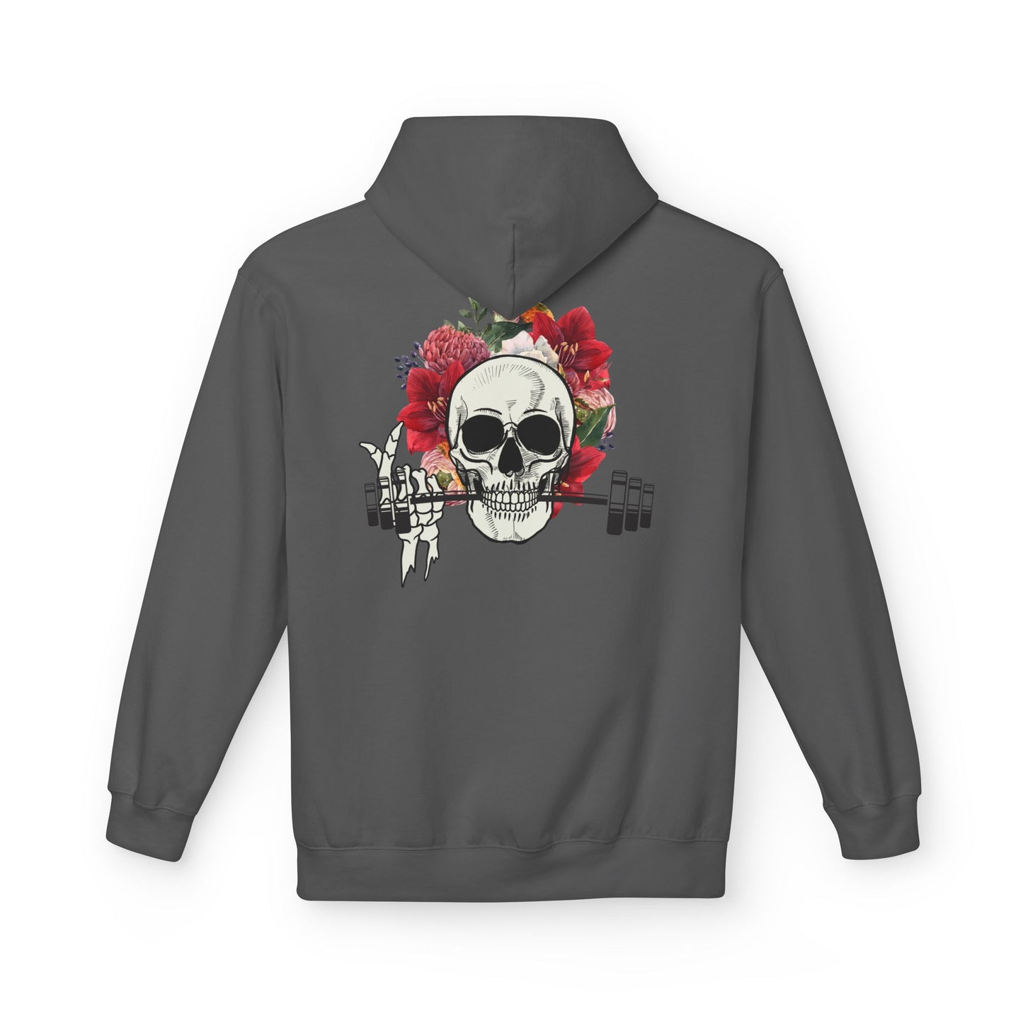 Flowered Skull Fitness Hoodie