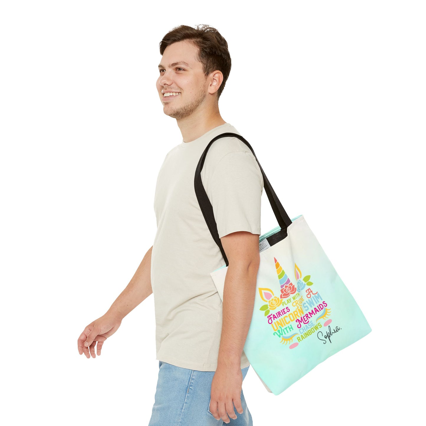Unicorn Swimming Tote Bag