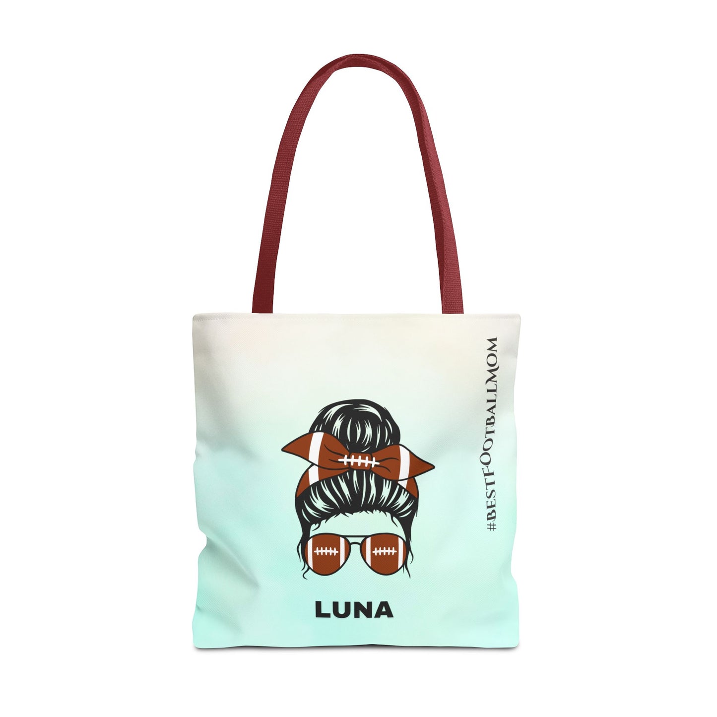 Personalized Funny Best Football Mom Tote Bag