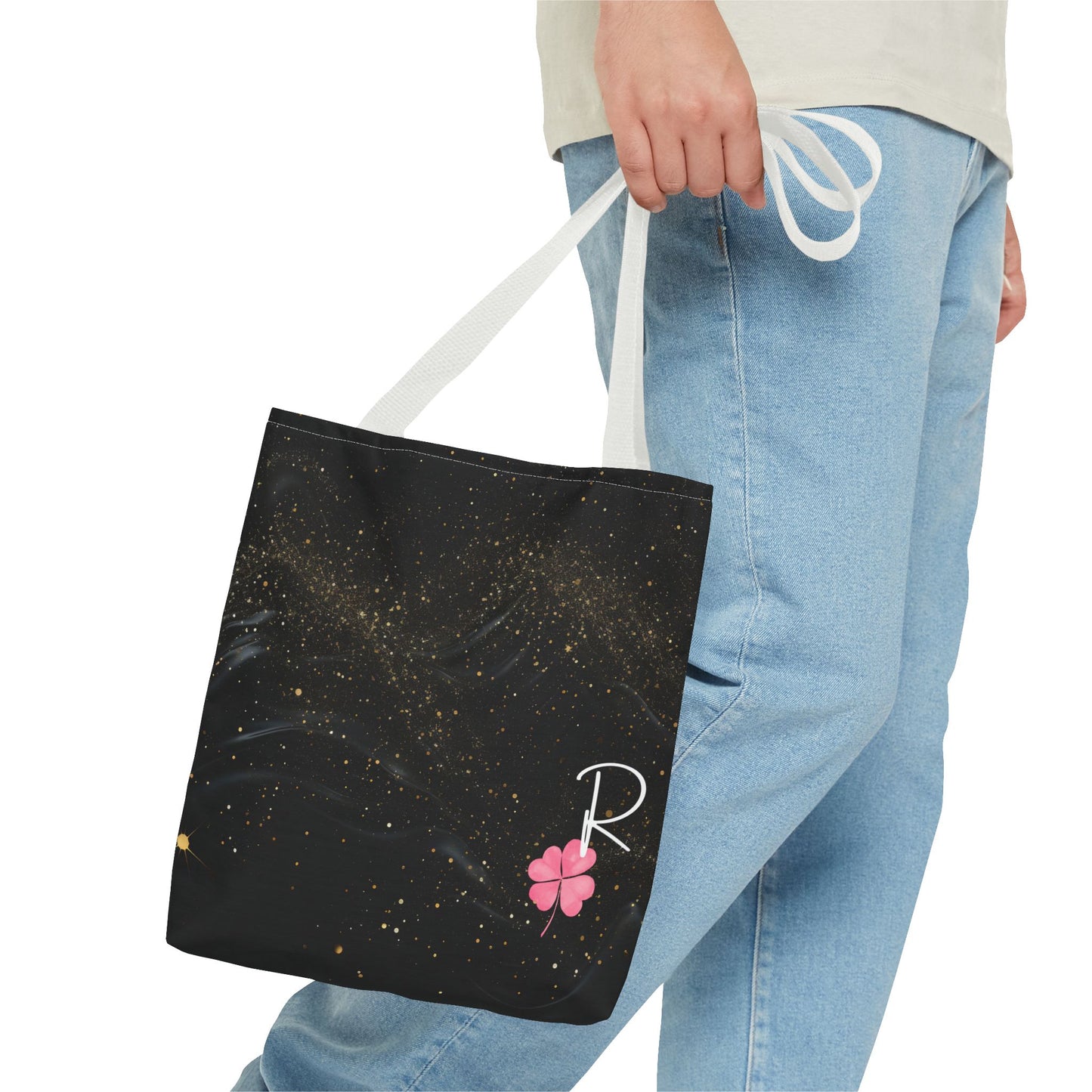 Custom Initial Clover Tote Bag