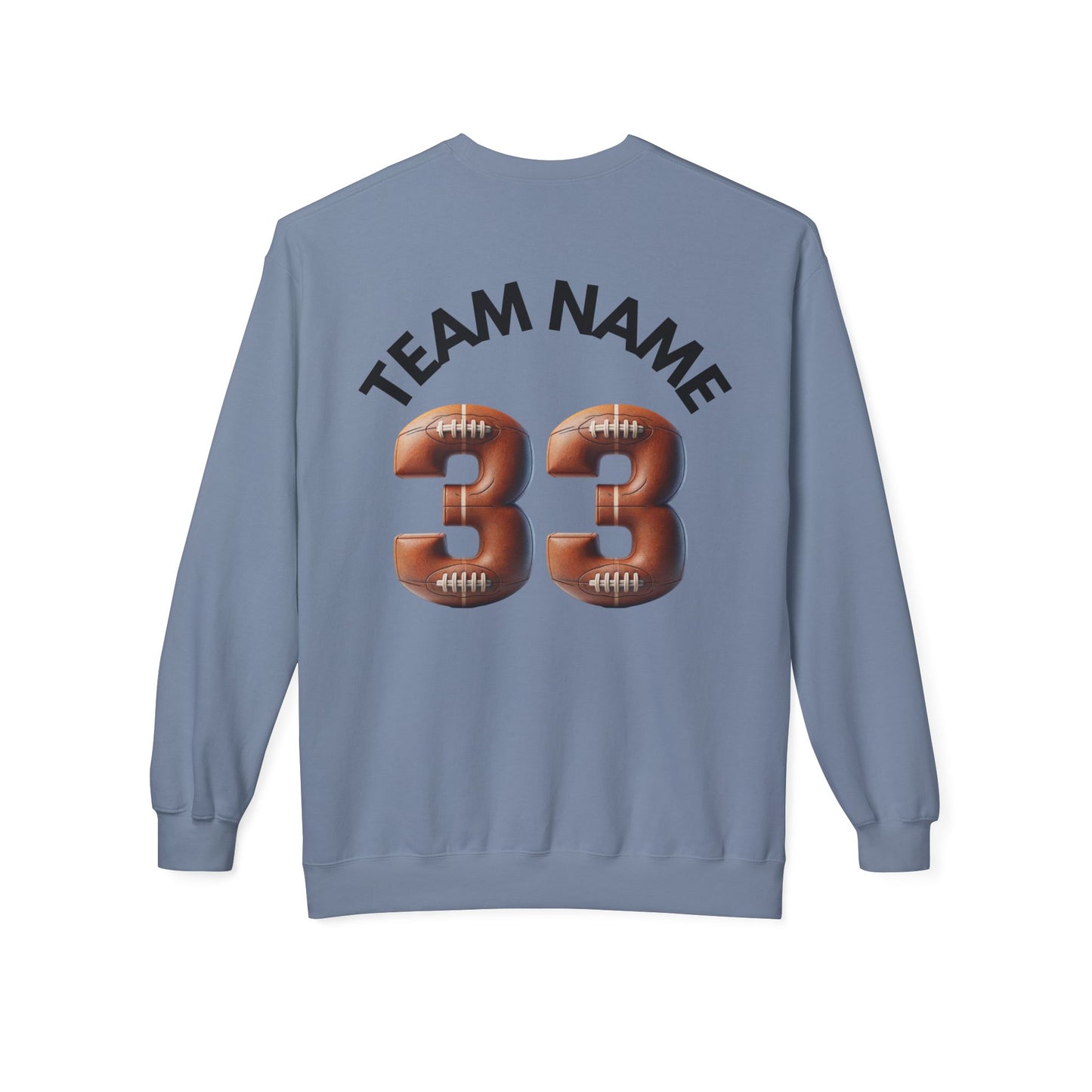 Personlized Name and Team Name on Sweatshirt Football