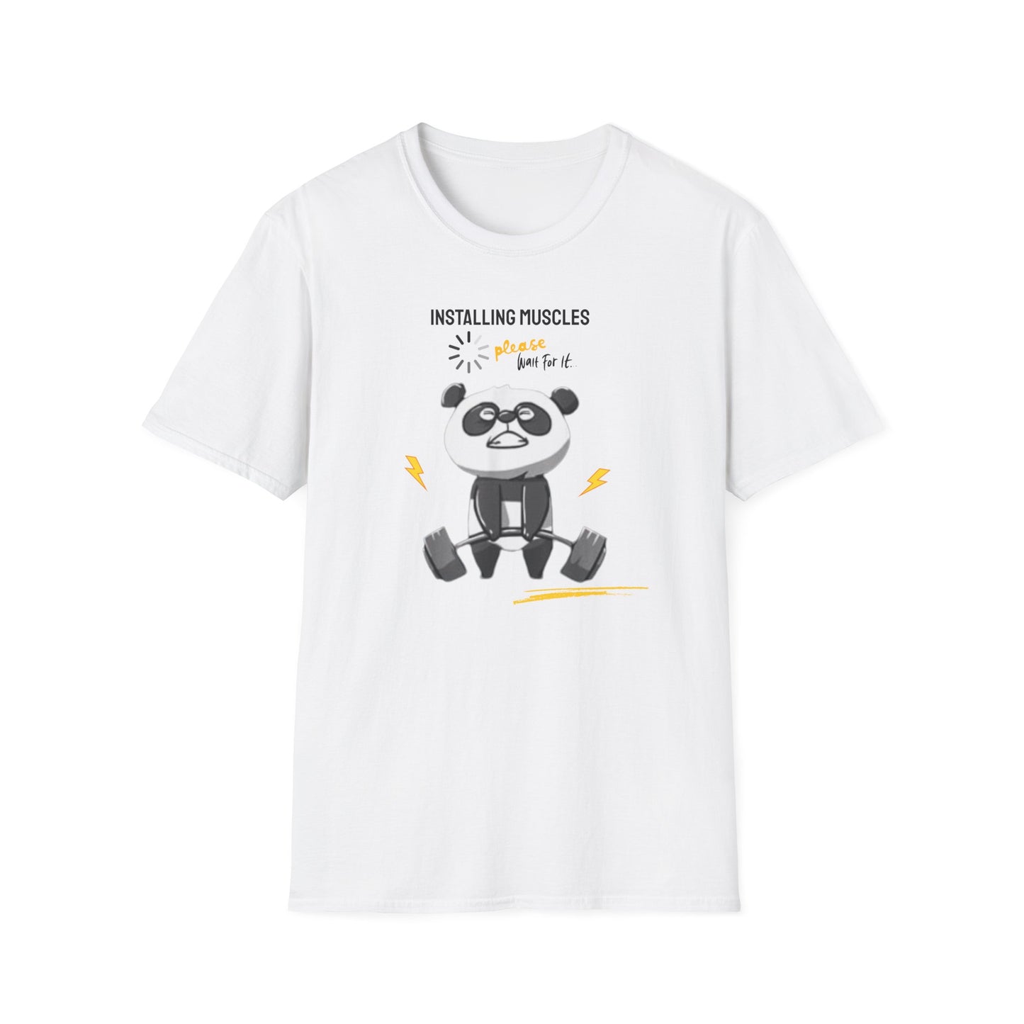Panda Installing Muscles Memes T-Shirt