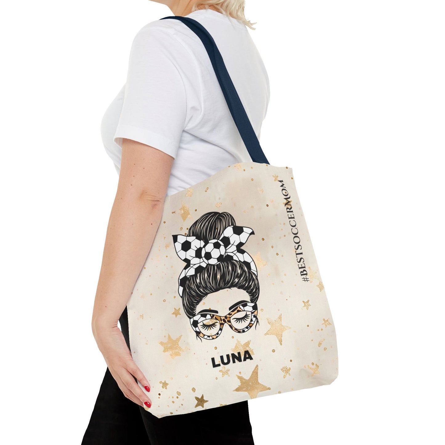 Personalized Funny Best Soccer Mom Tote Bag