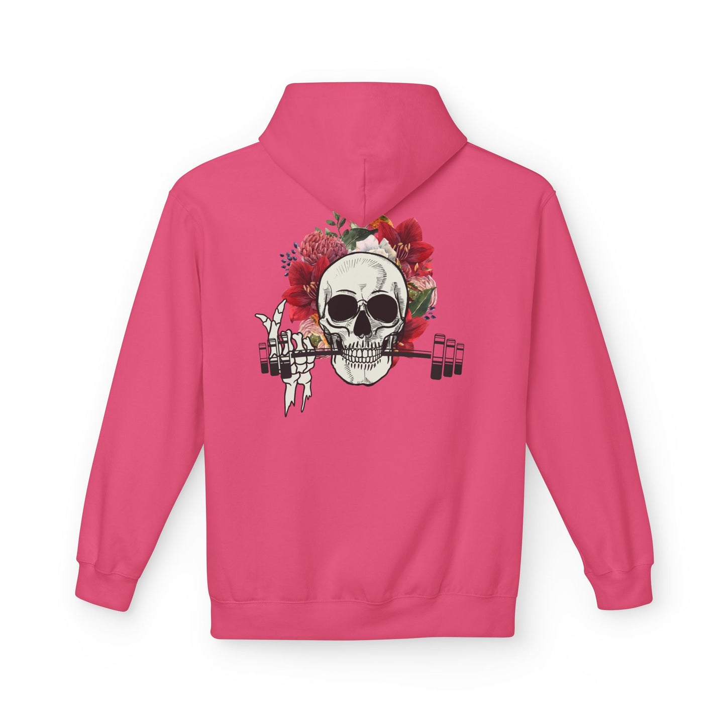 Flowered Skull Fitness Hoodie