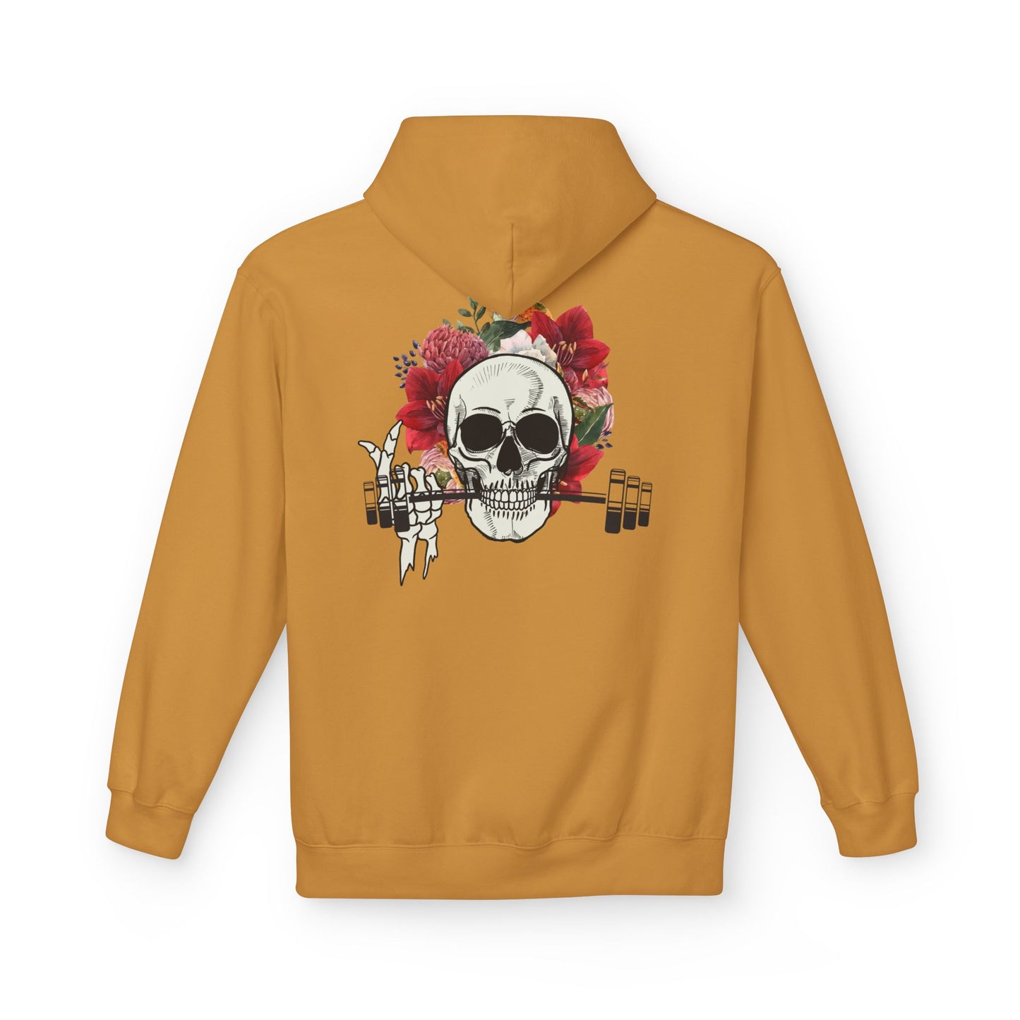 Flowered Skull Fitness Hoodie