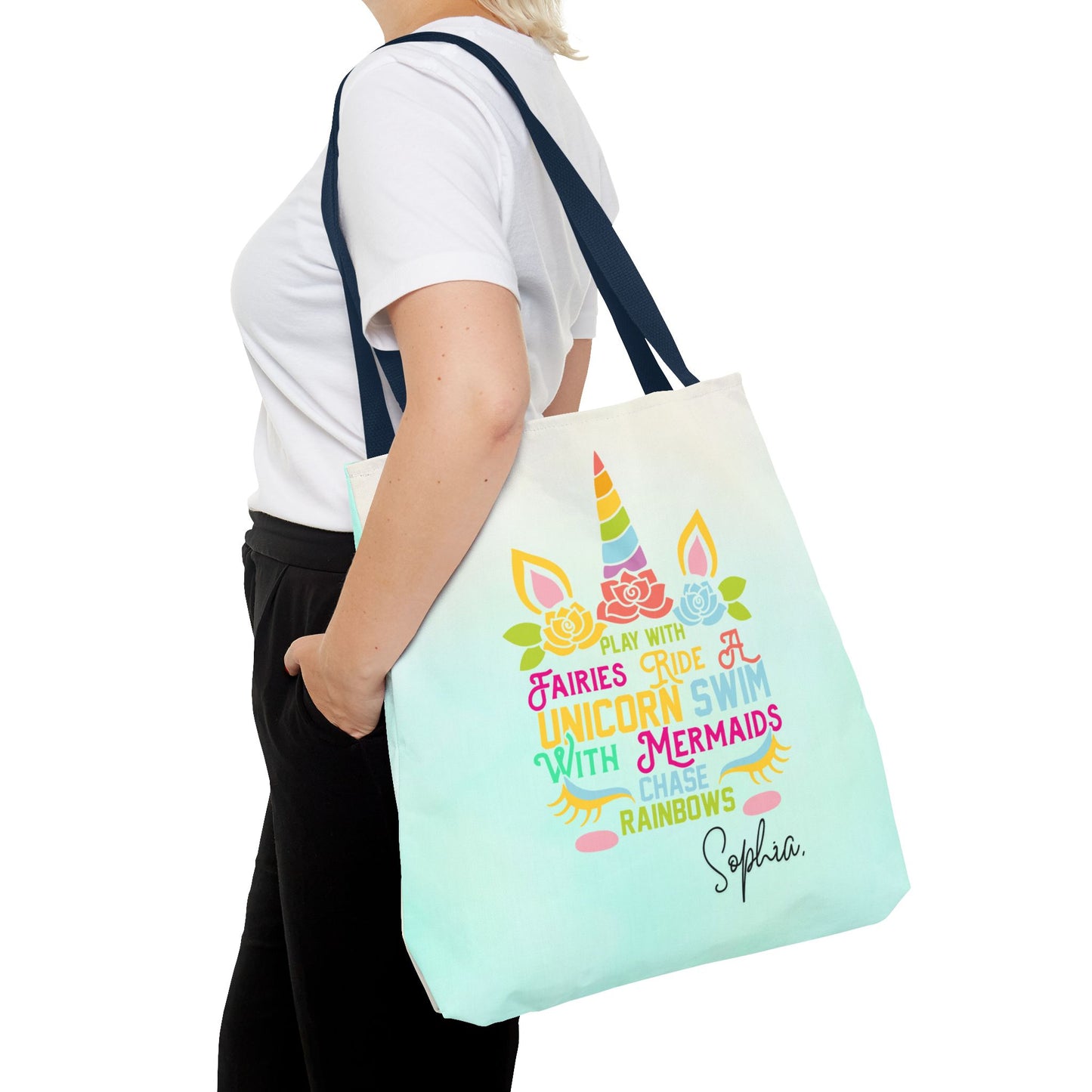 Unicorn Swimming Tote Bag
