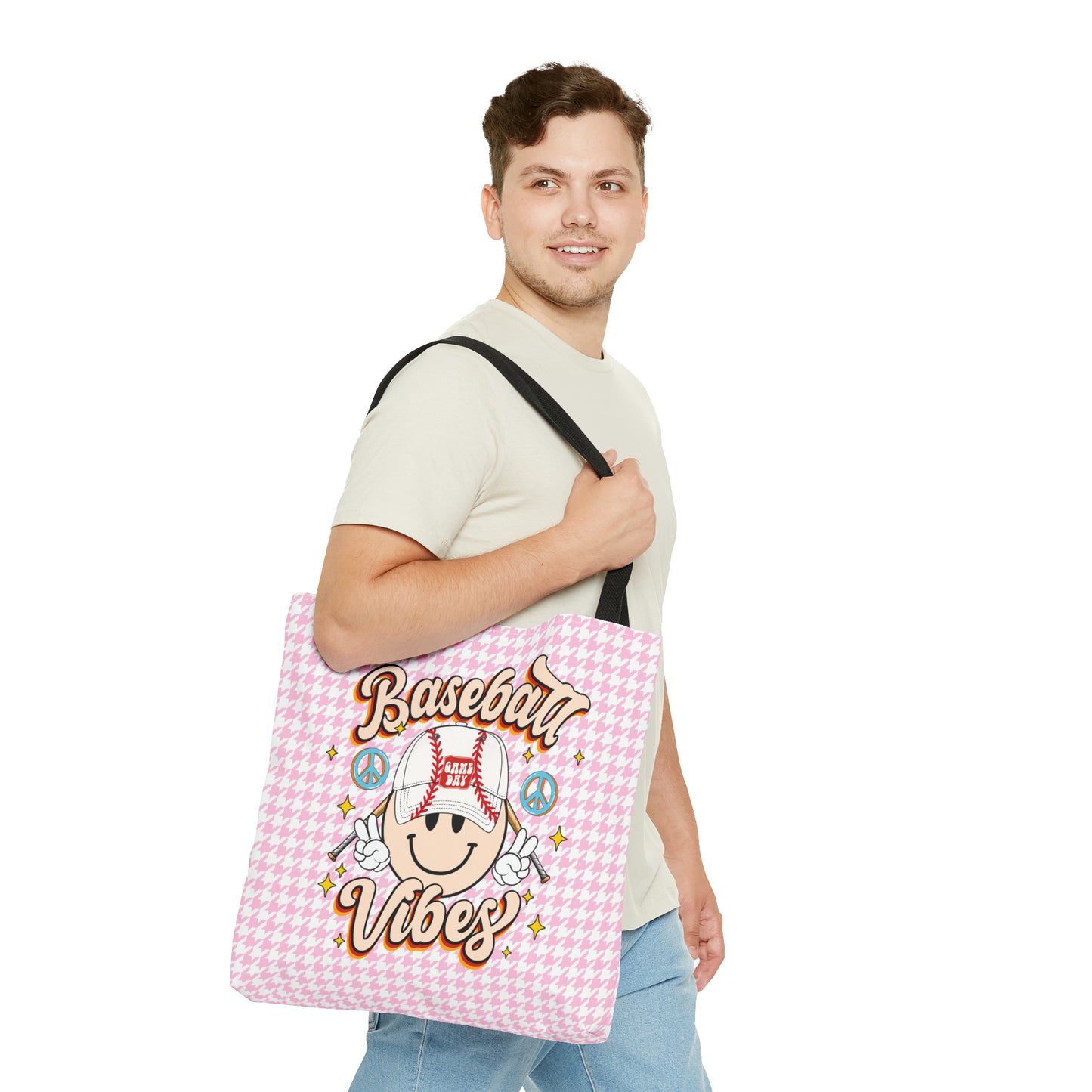 Cute Baseball Vibes Tote Bag