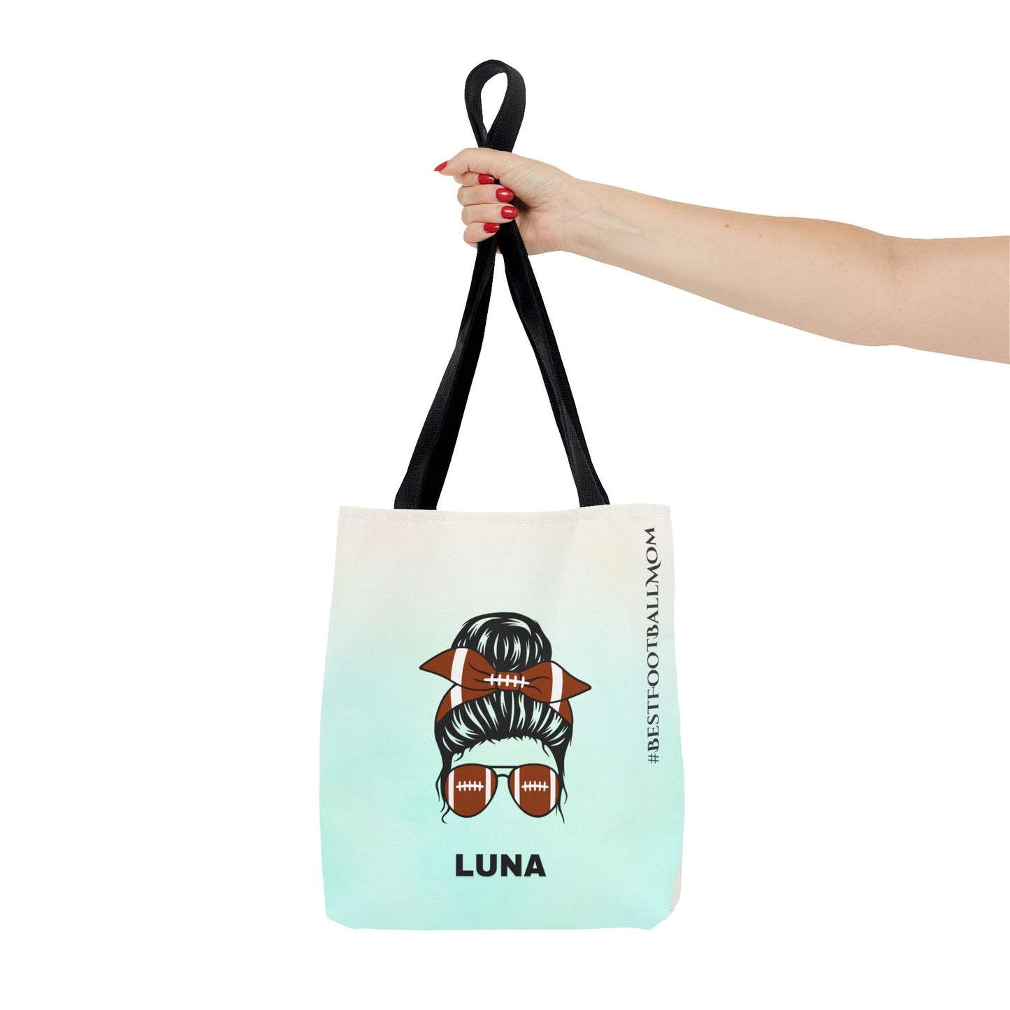 Personalized Funny Best Football Mom Tote Bag