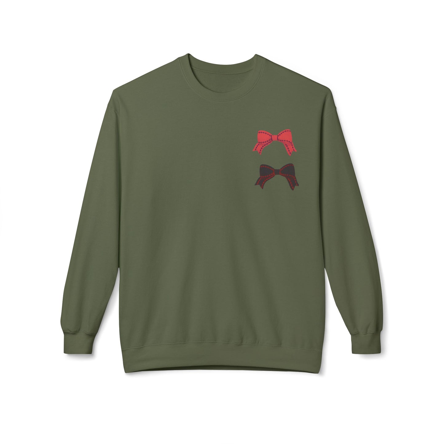 Personlised Name and Number Baseball Ribbon Sweatshirt