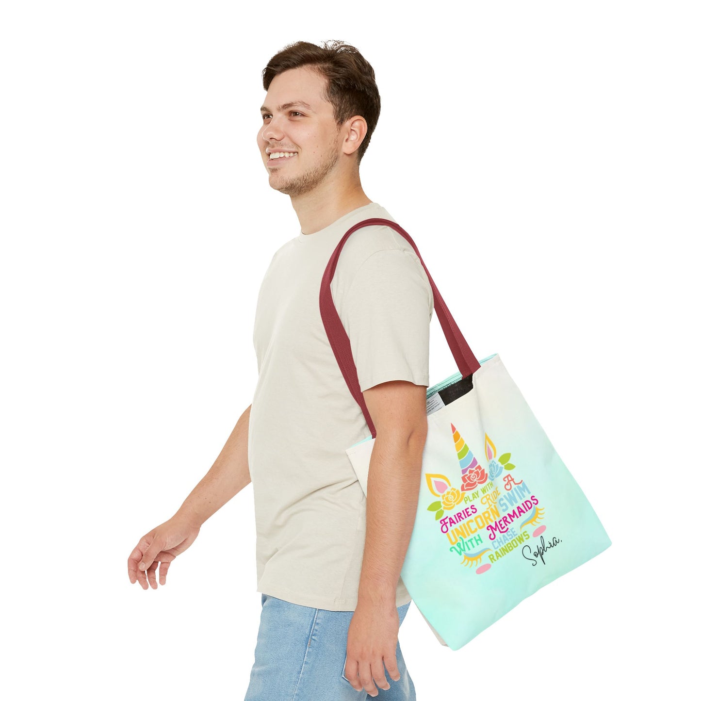Unicorn Swimming Tote Bag