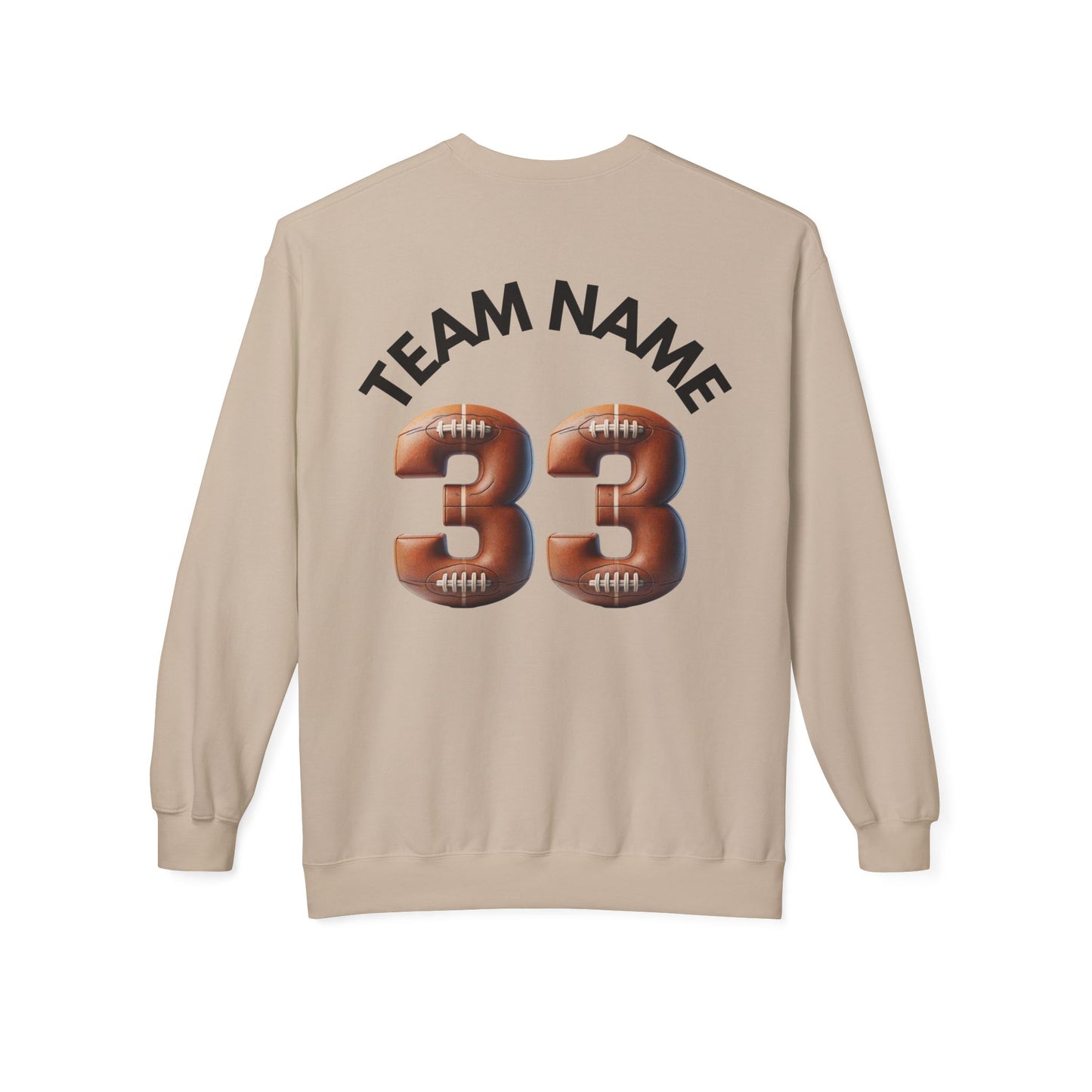 Personlized Name and Team Name on Sweatshirt Football