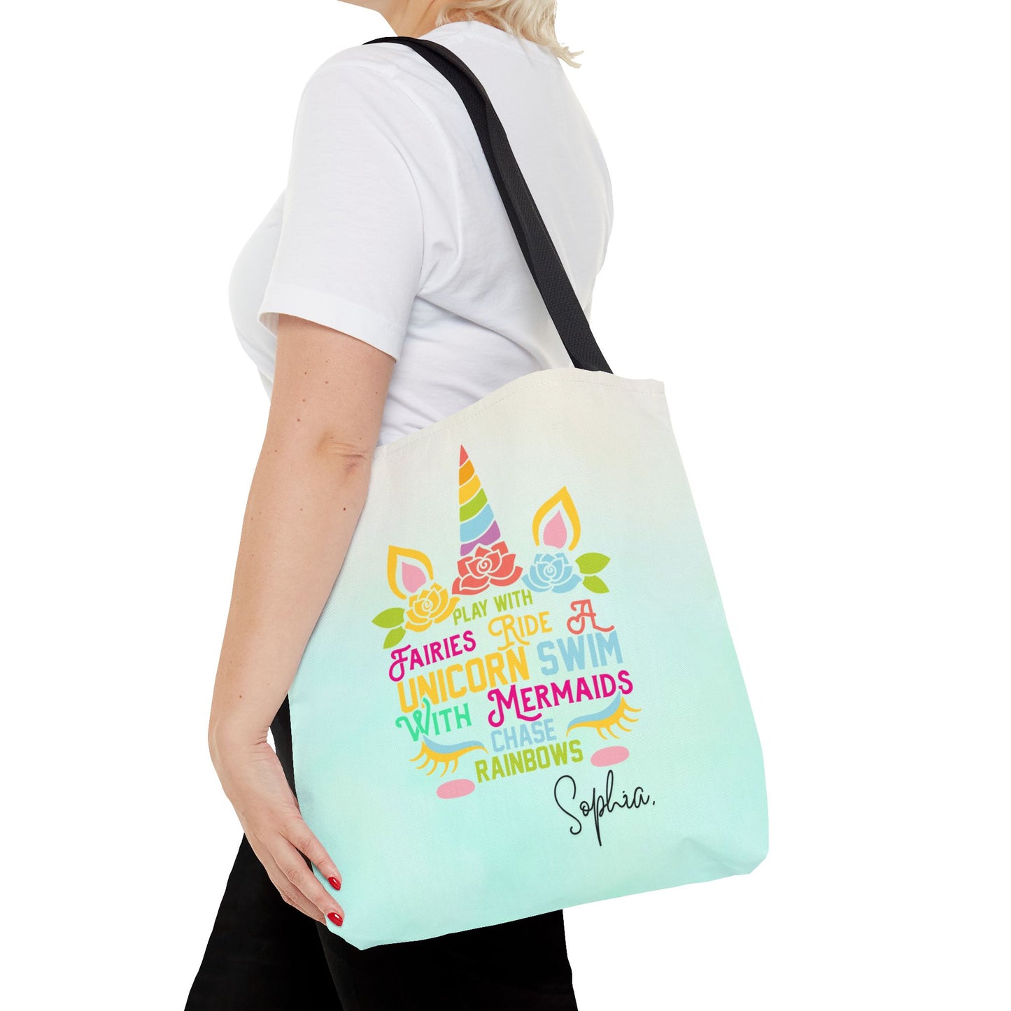Unicorn Swimming Tote Bag