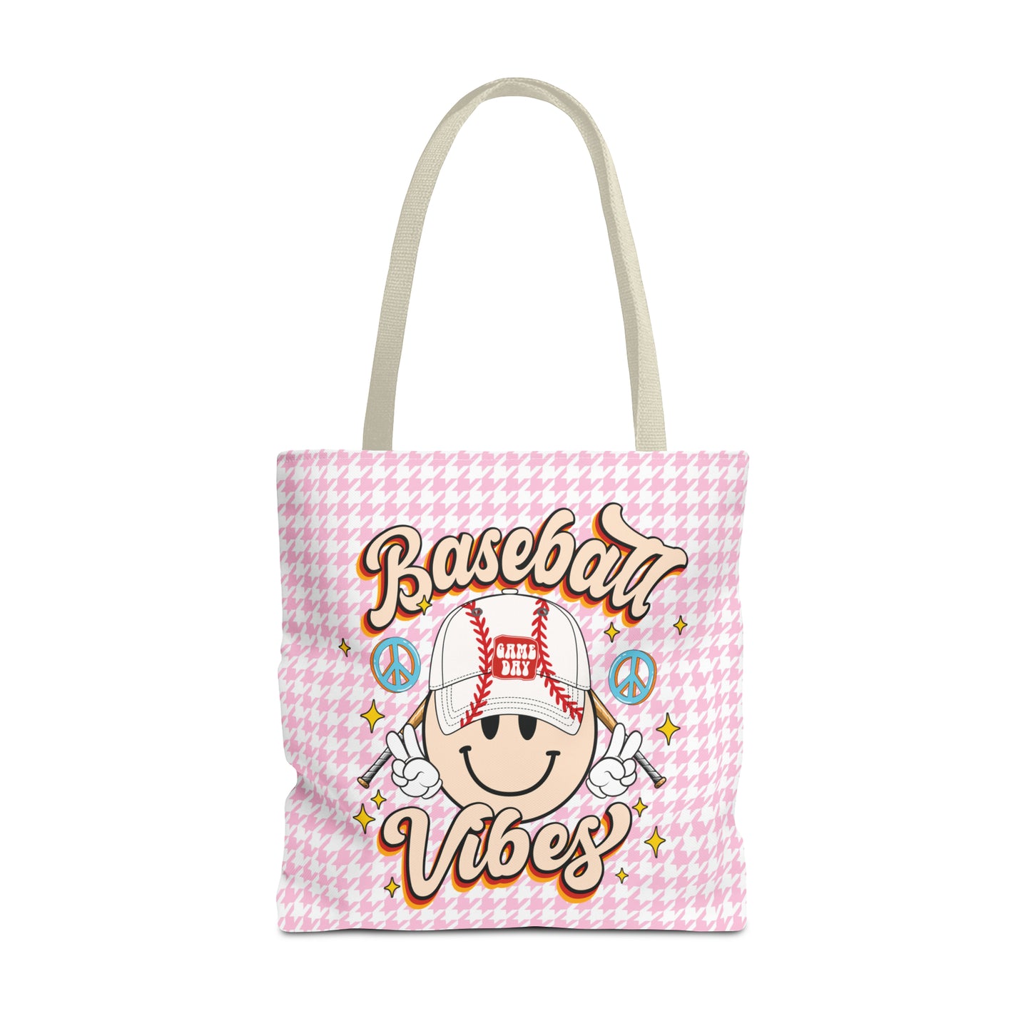 Cute Baseball Vibes Tote Bag