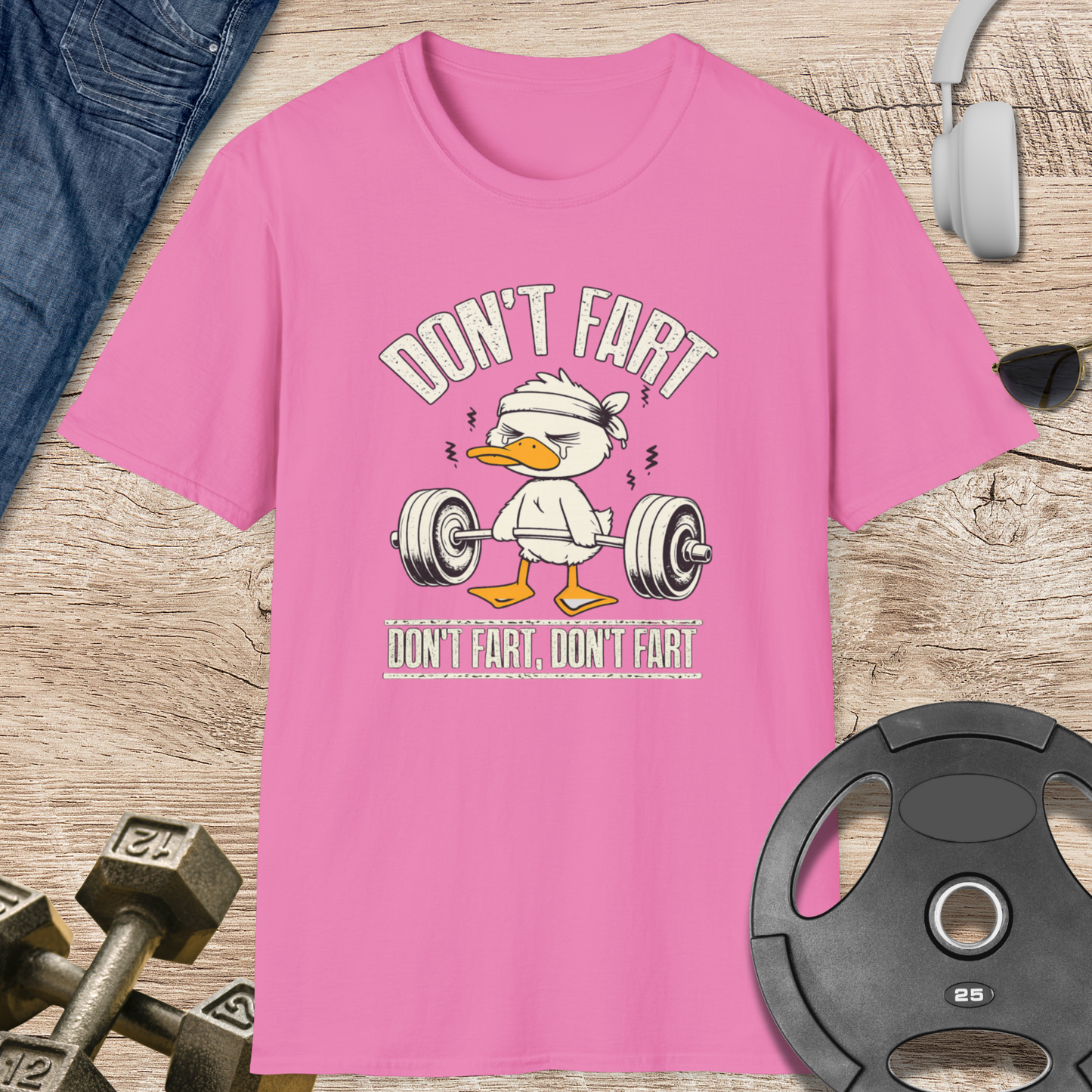 Don't Fart Duck Weightlifting T-Shirt
