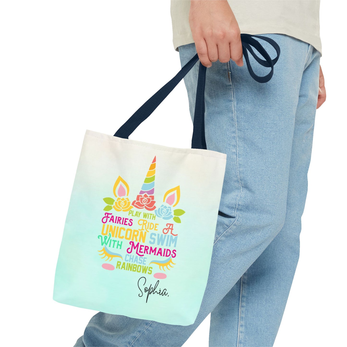 Unicorn Swimming Tote Bag
