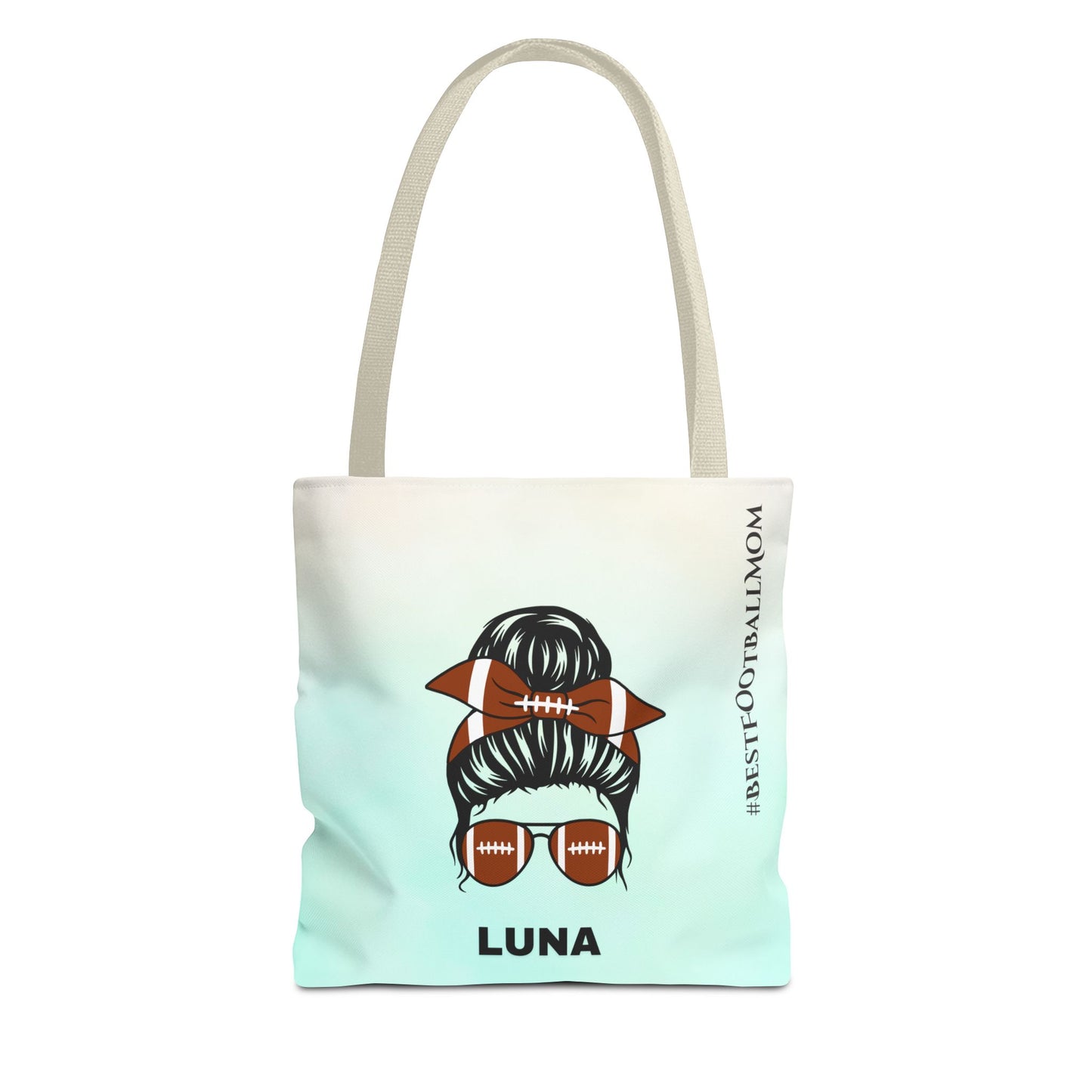 Personalized Funny Best Football Mom Tote Bag